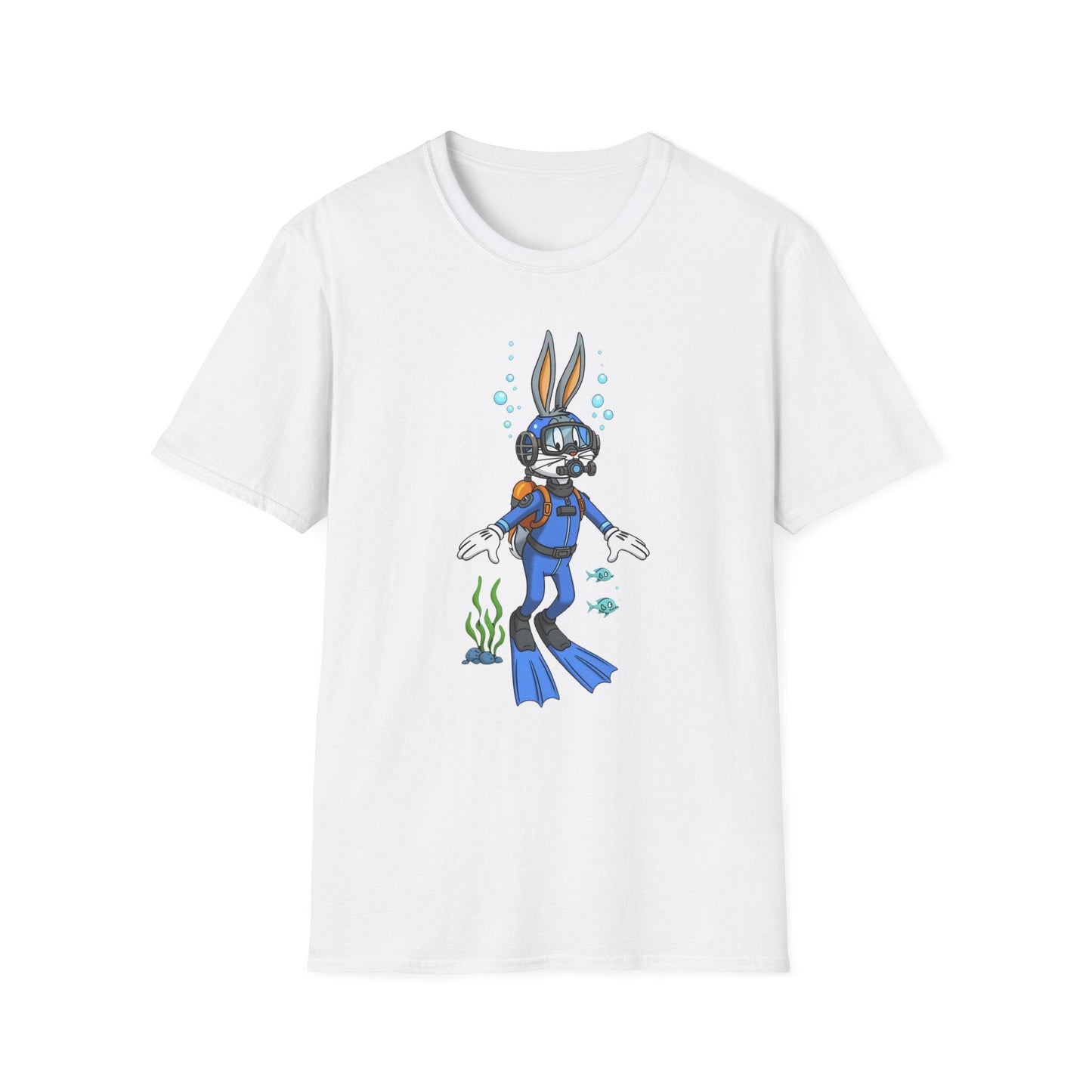 Bugs Bunny T Shirt Unisex Short Sleeve Cartoon Tee Gildan Softstyle 64000 Cotton