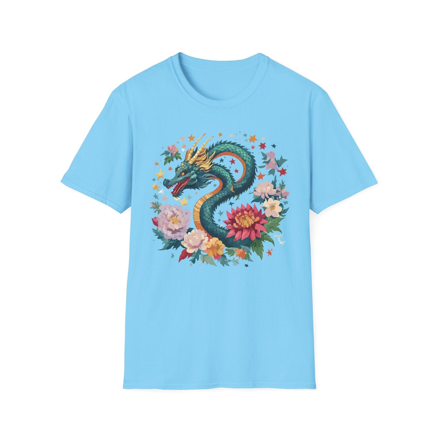 Dragon Graphic Unisex 100 Cotton Tee with Animal Artwork Design 4