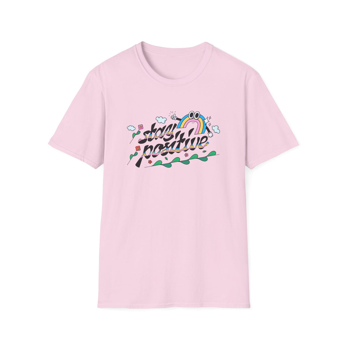Positive Slogan Positive Words Tee with Good Quotes Graphic Tee Gildan Unisex 100 Cotton Tee Shirt p106