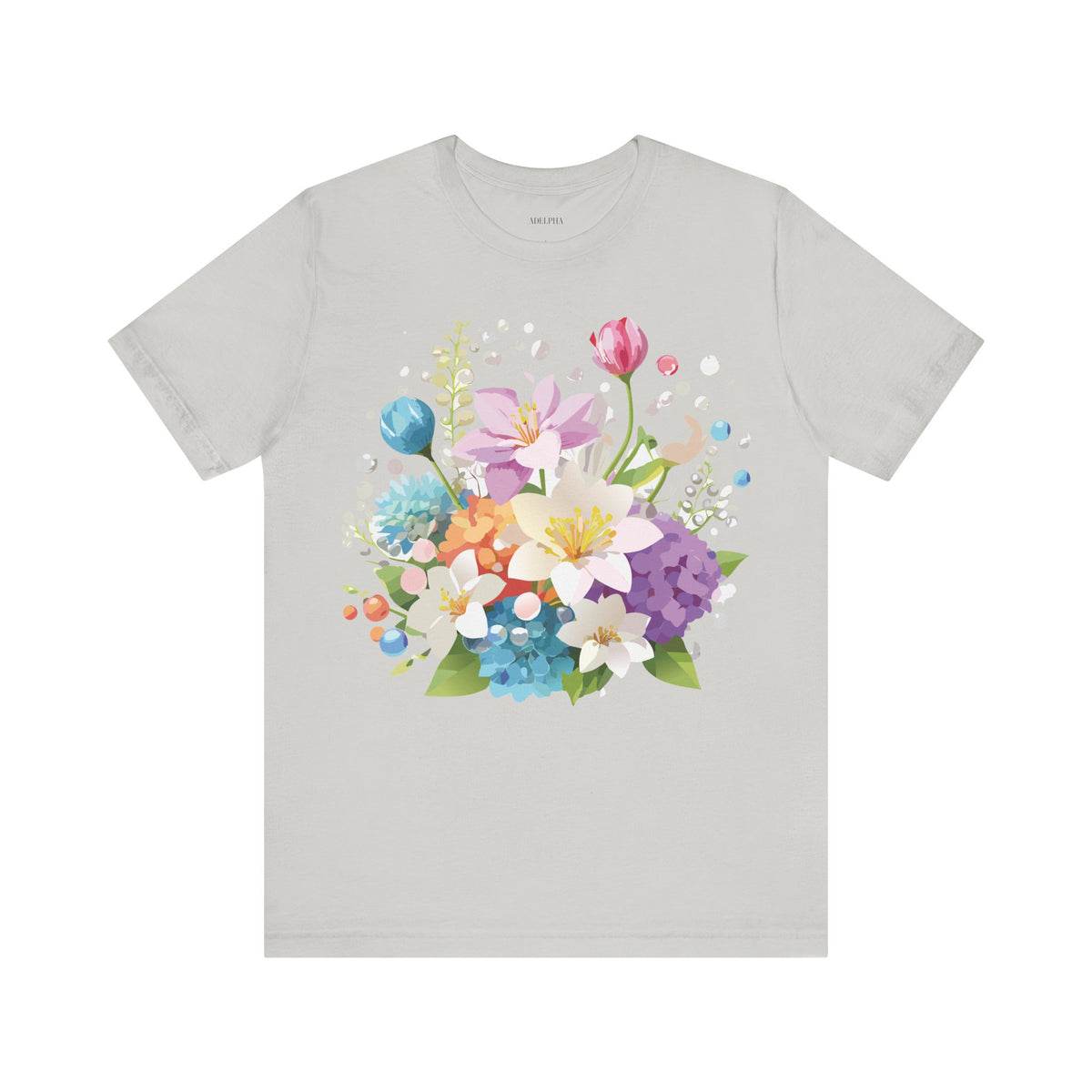 Floral Graphic Tee Shirt - Bella+Canvas Unisex 100 Cotton 20
