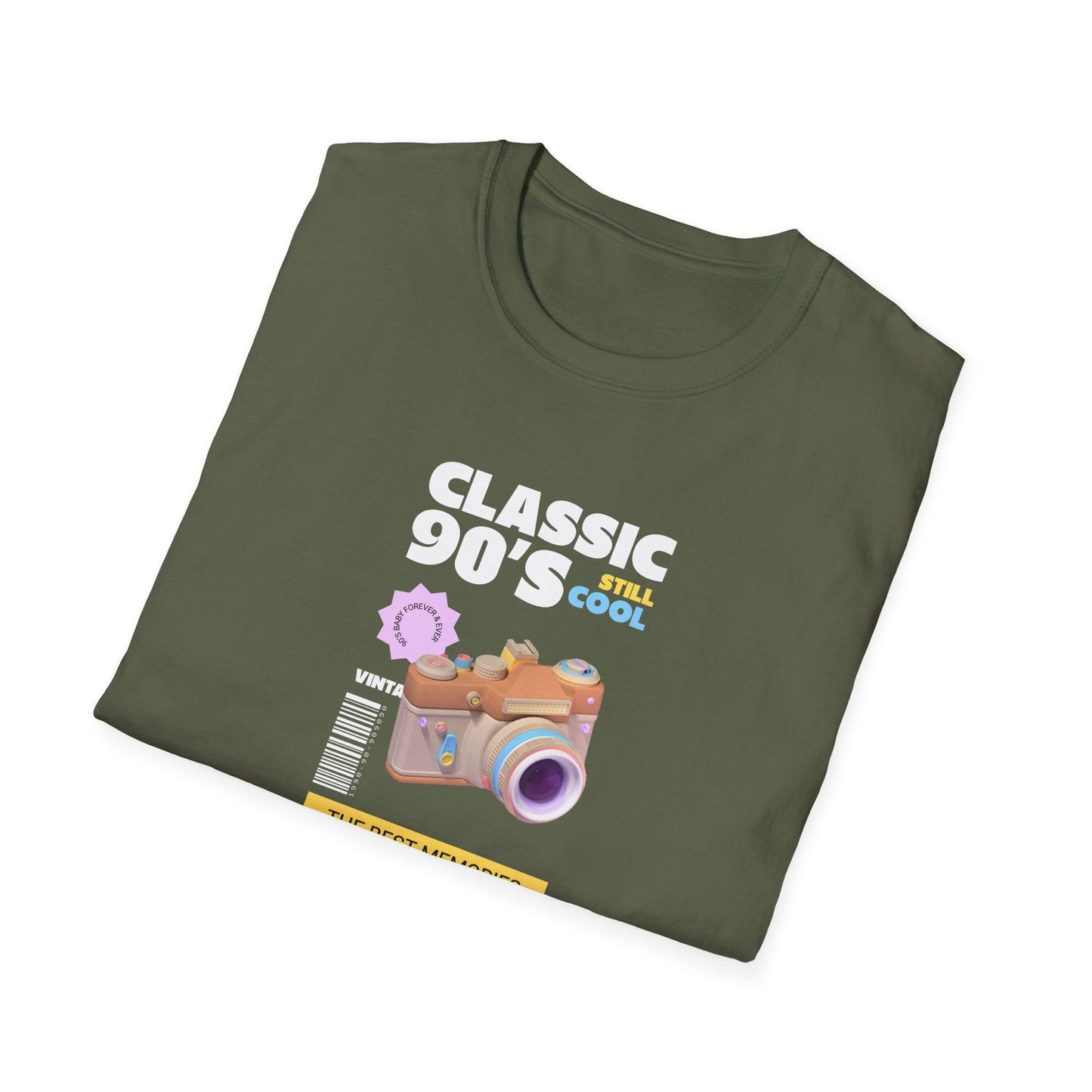 90s Camera T-Shirt Classic 90s Cool Unisex Cotton Retro Photography Tee