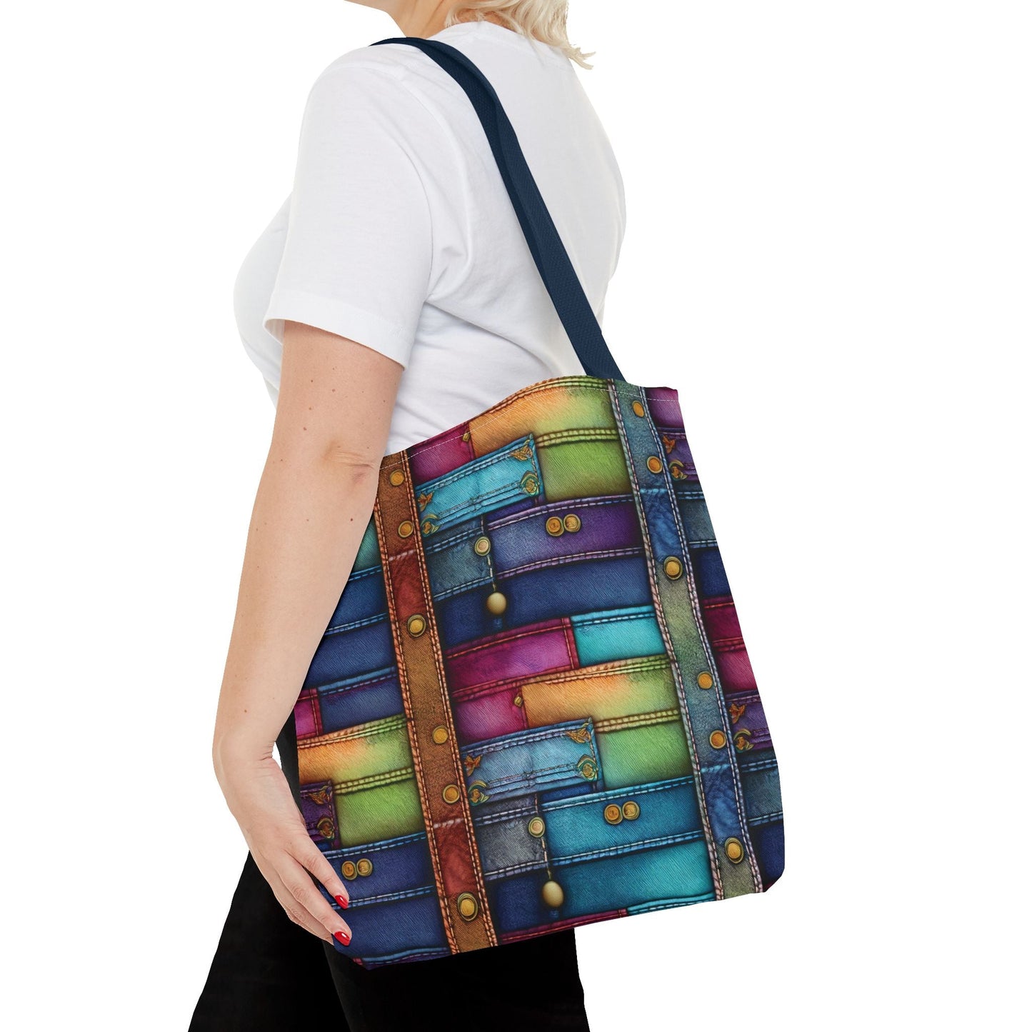 Denim Canvas Bag, Tote Bag Denim Printify