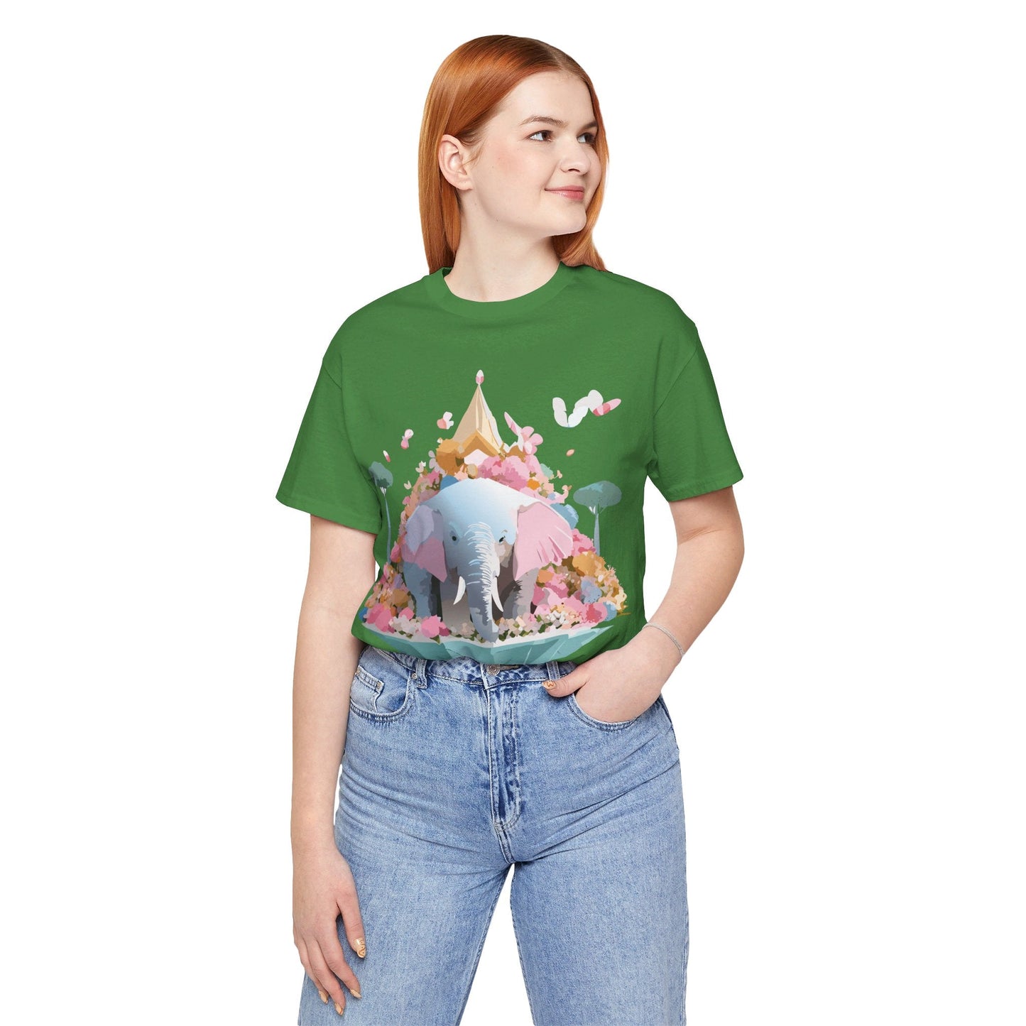 Elephant Graphic Tee Adelpha Unisex Short Sleeve Vintage Inspired Art Design Premium