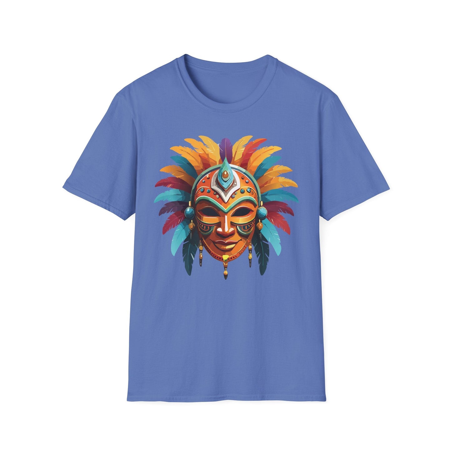 Mask Tee Shirt Unisex Softstyle 100 Percent Ring Spun Cotton Masquerade Tees For Comfort