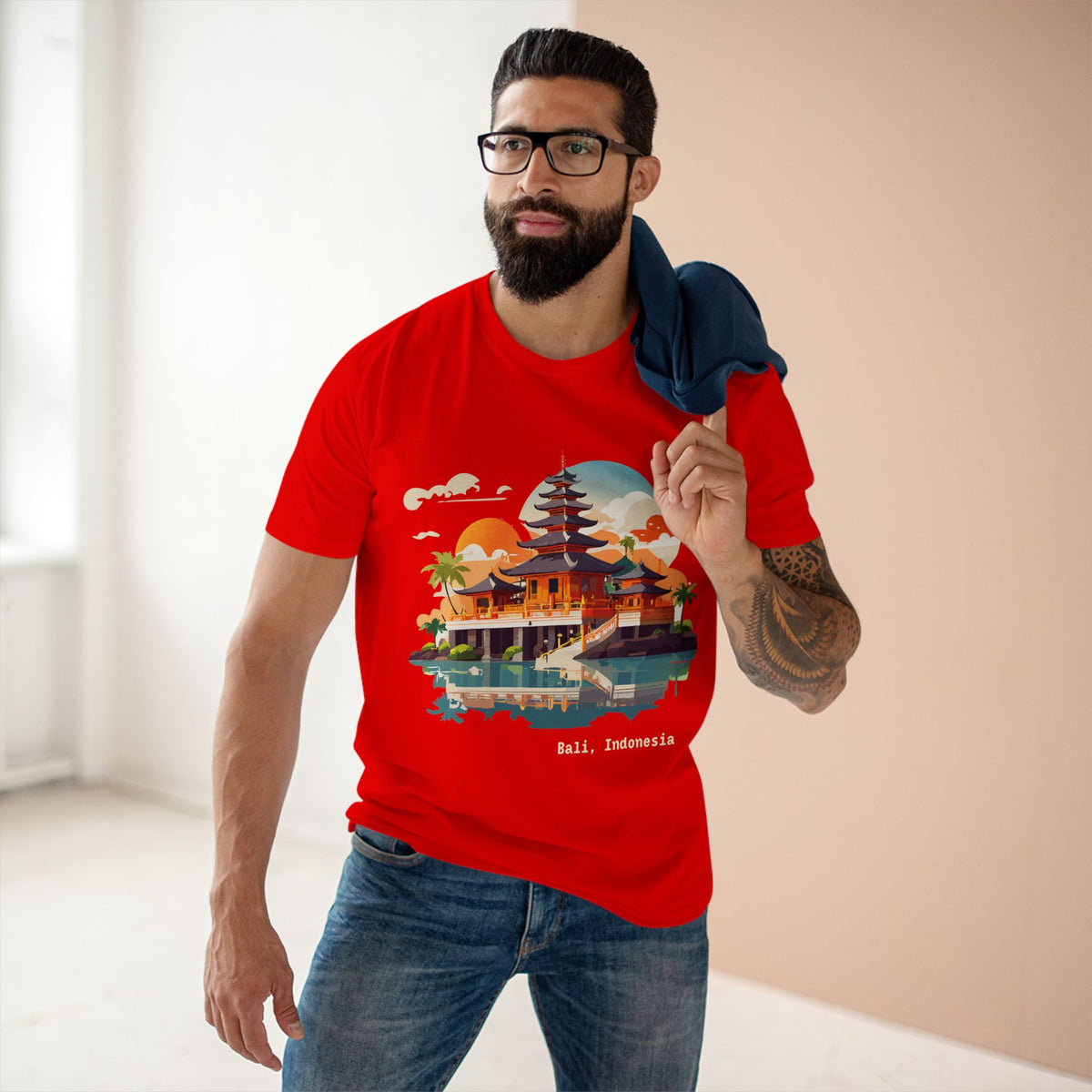 Bali Temple Illustration T-Shirt | Bali Indonesia Travel Tee
