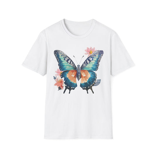 Butterfly T Shirt Unisex Cotton Tee Monarch Butterfly Design Softstyle 64000 Gildan Brand Quality