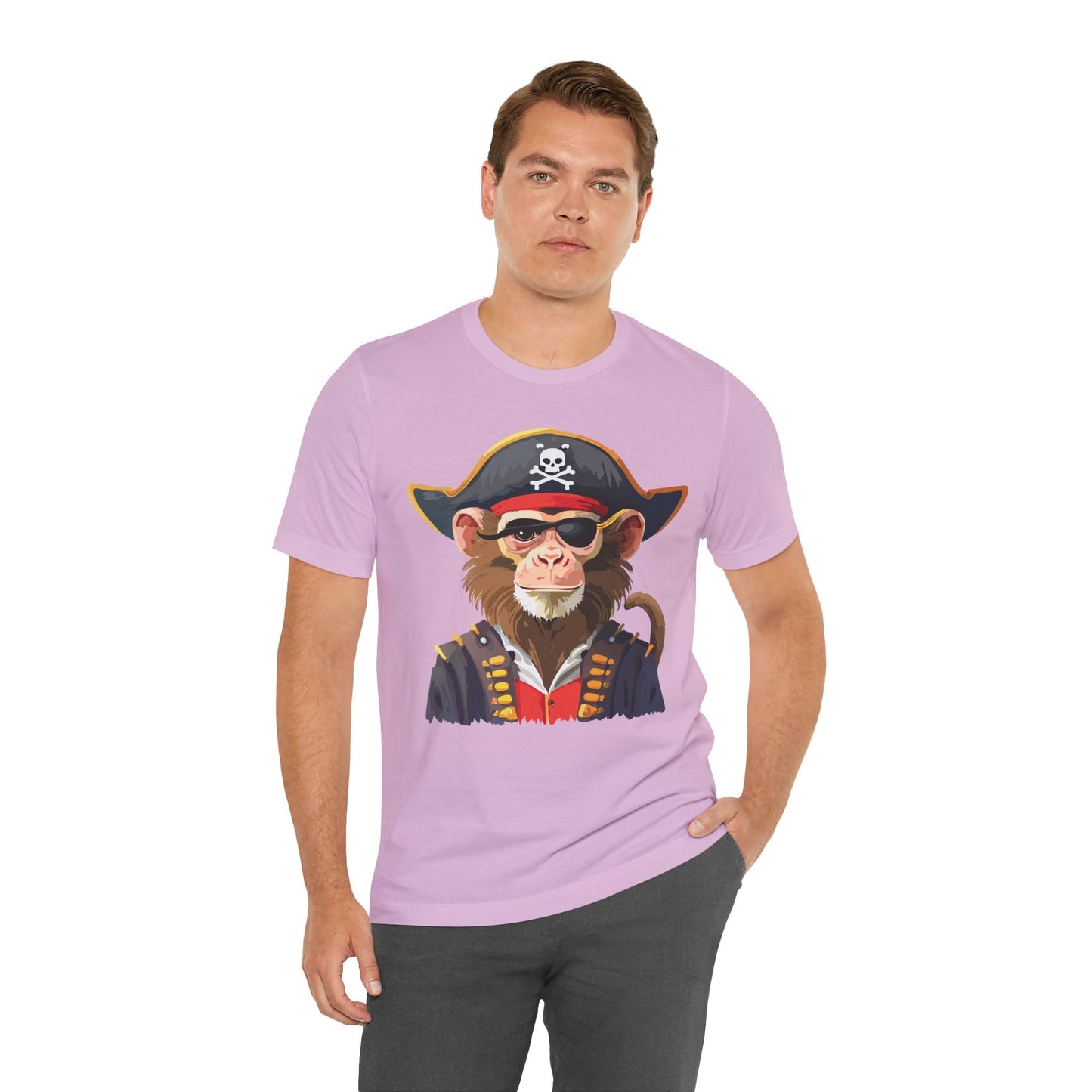 Unisex Animal Design Tee Shirt With Wild Animals Art Print Gildan Softstyle 64000