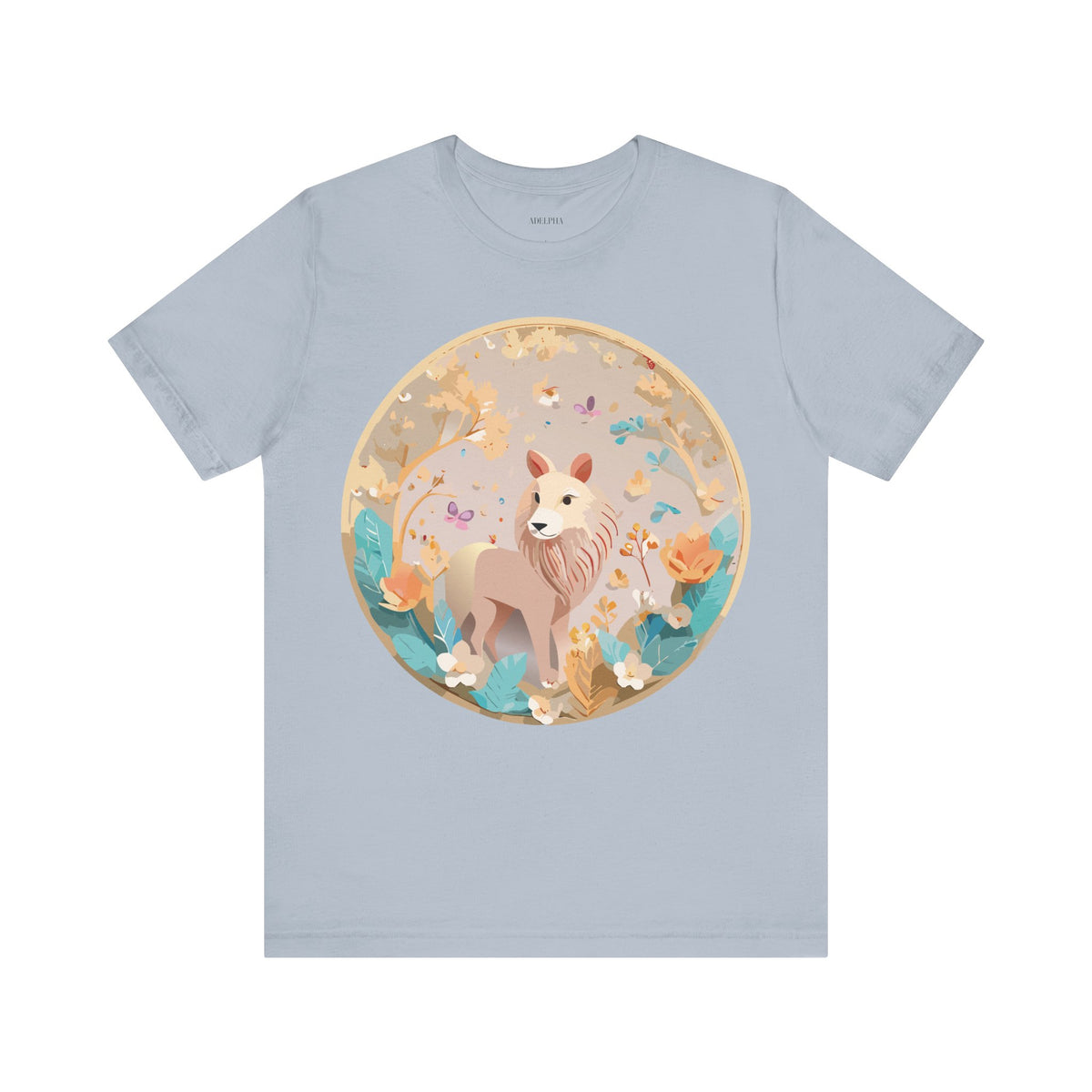Medallion Graphic Unisex Cotton Bella+Canvas Tee with Art Design d59