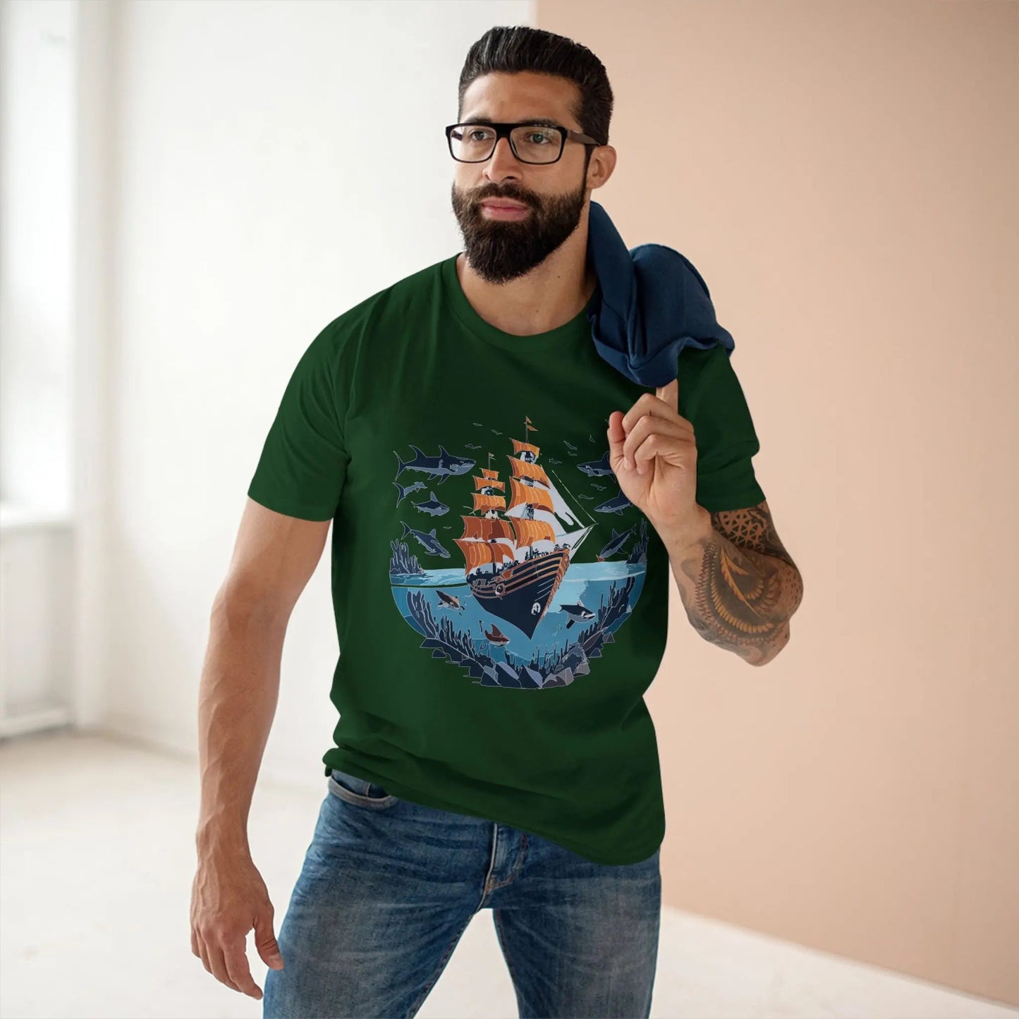 Ocean Coast Graphic Unisex 100 Cotton Staple Tee 30