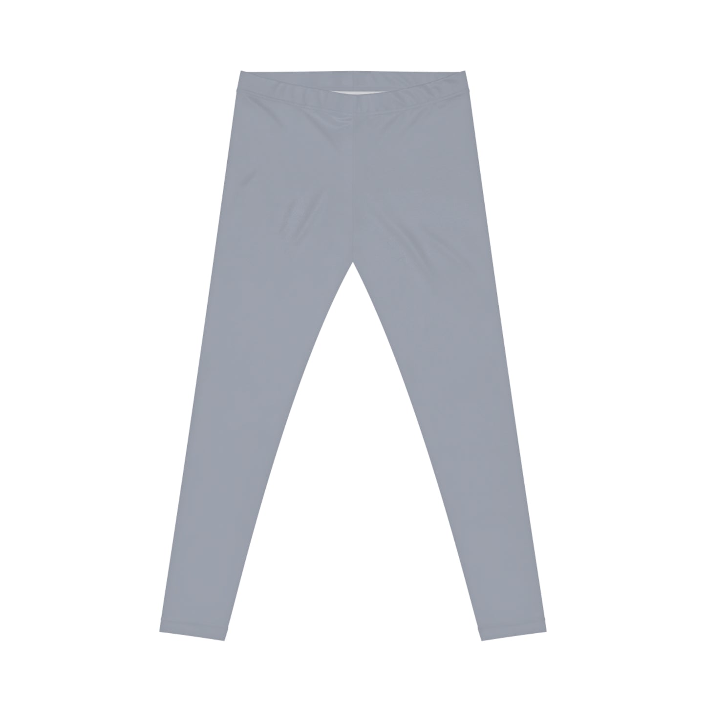Foggy Blue Color Women's Poly-Span Casual Leggings XS-2XL