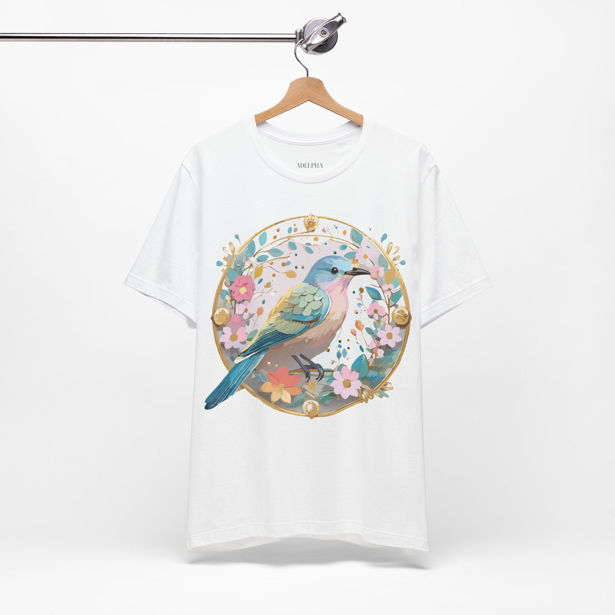 Medallion Graphic Unisex Cotton Bella+Canvas Tee with Art Design d46