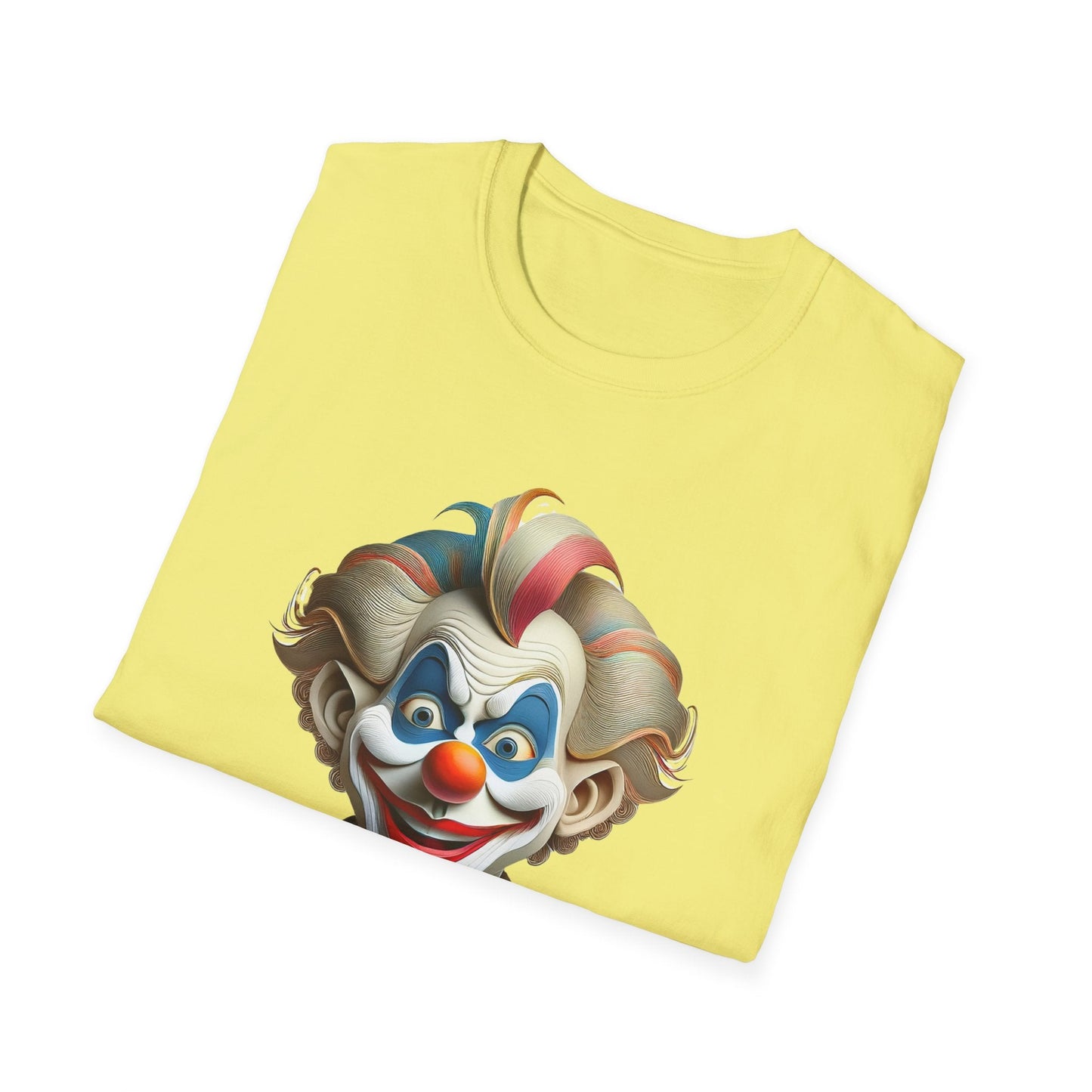 Unisex Clown Shirt Funny Man Circus Tee Softstyle Gildan 64000 Short Sleeve Everyday Comfort