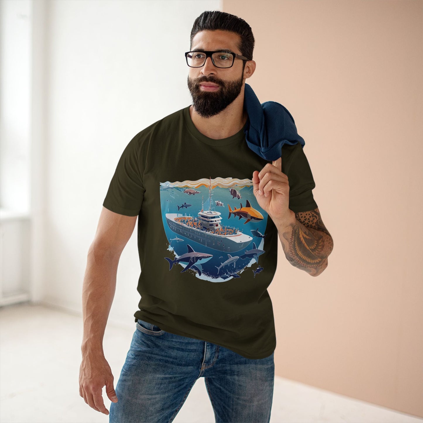 Ocean Coast Graphic Unisex 100 Cotton Staple Tee 9