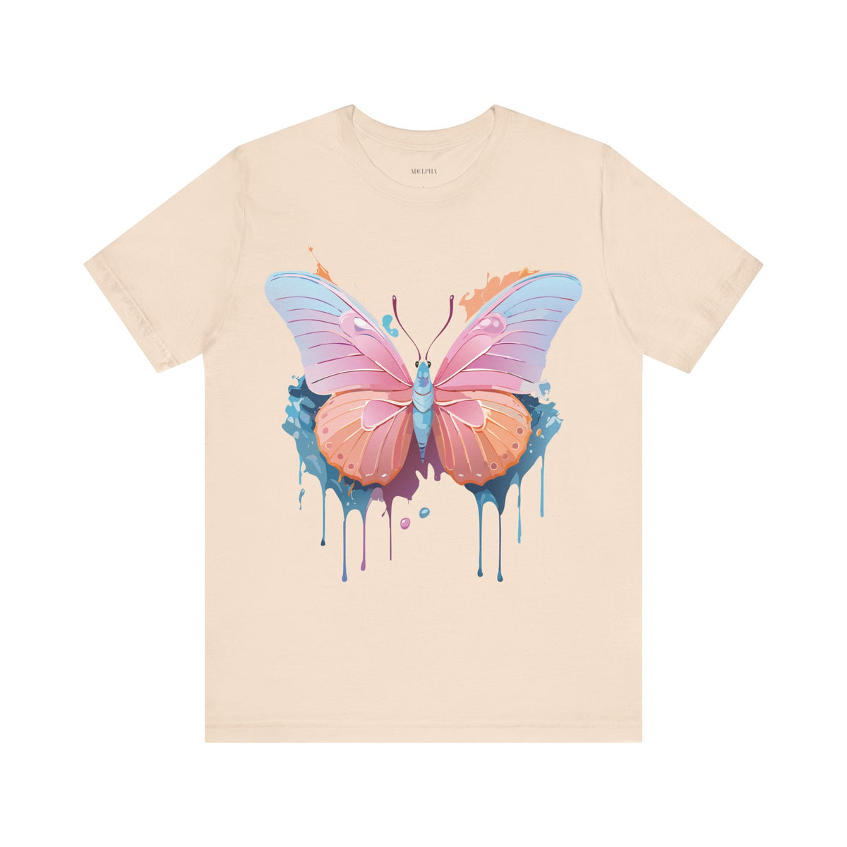 Butterfly Graphic Unisex Cotton Bella+Canvas Tee with Art Design n10