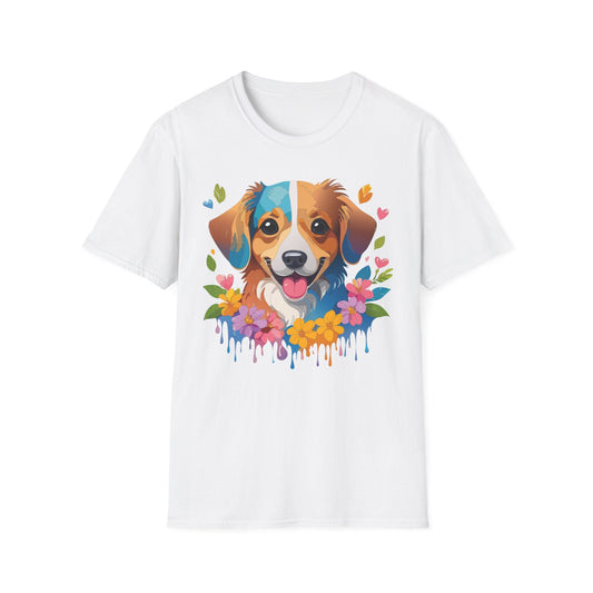 Dog Shirt Unisex Animal Tee 100 Percent Cotton Gildan Softstyle 64000