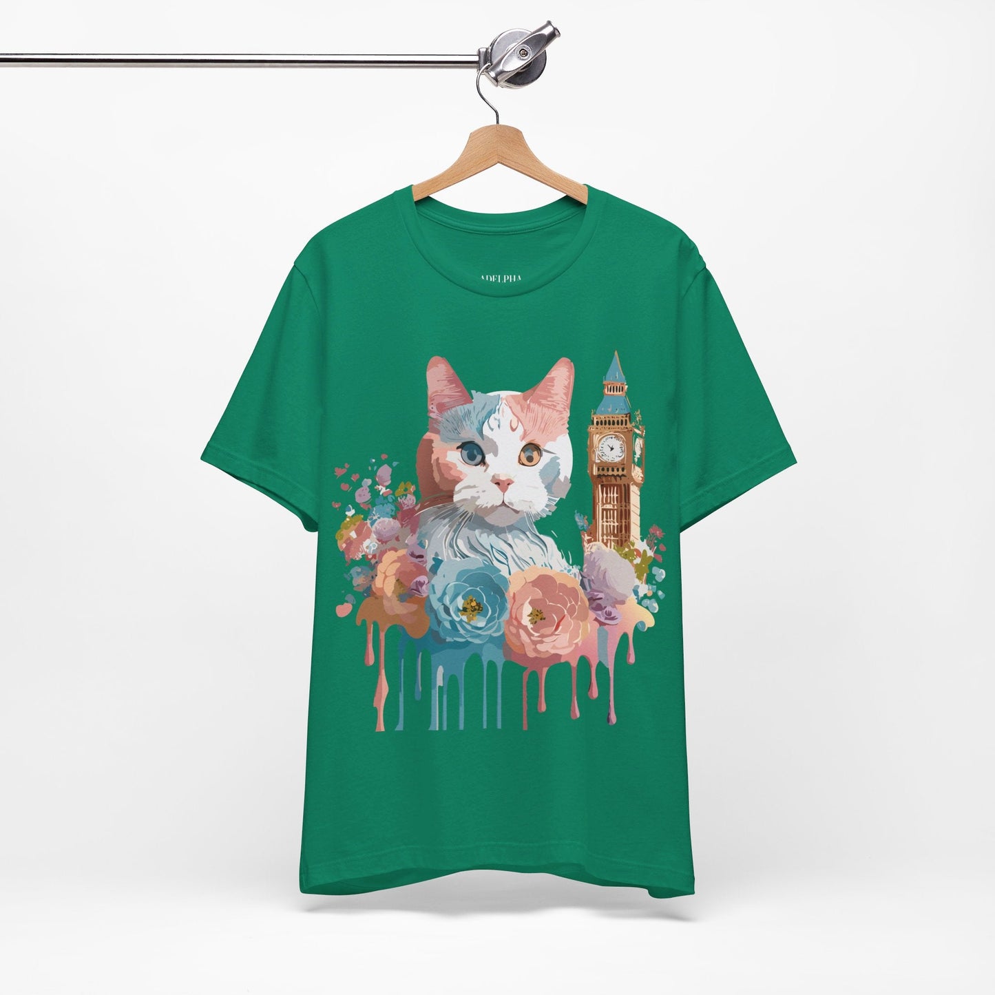 Unisex Cat Graphic Tee With Vintage Inspired Art By Adelpha Brand