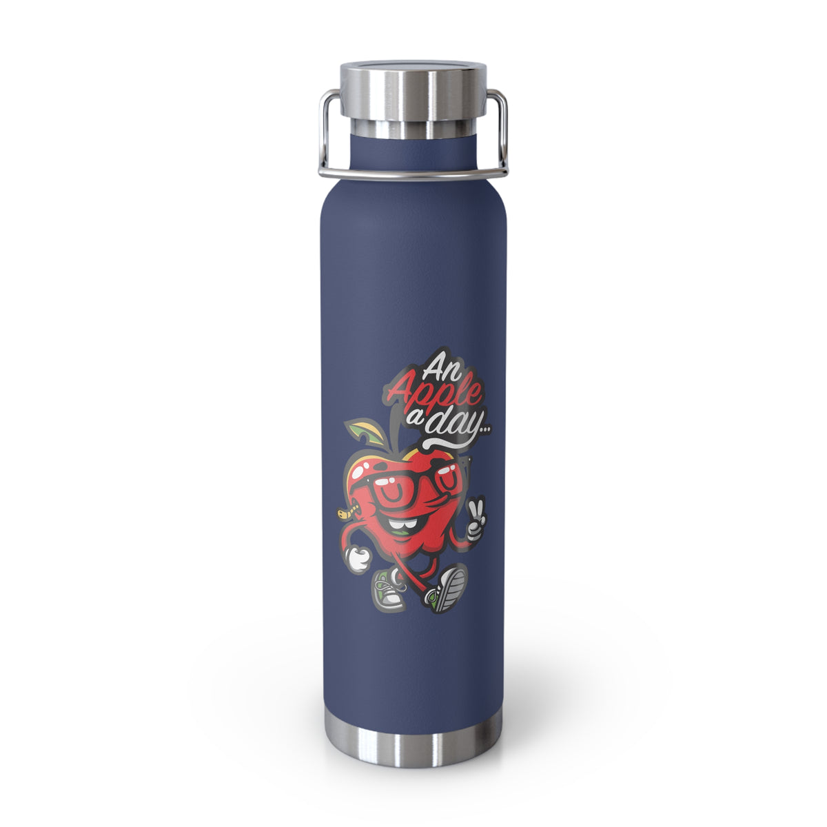 22oz Copper Insulated Water Bottle with Cartoon Design - CV81