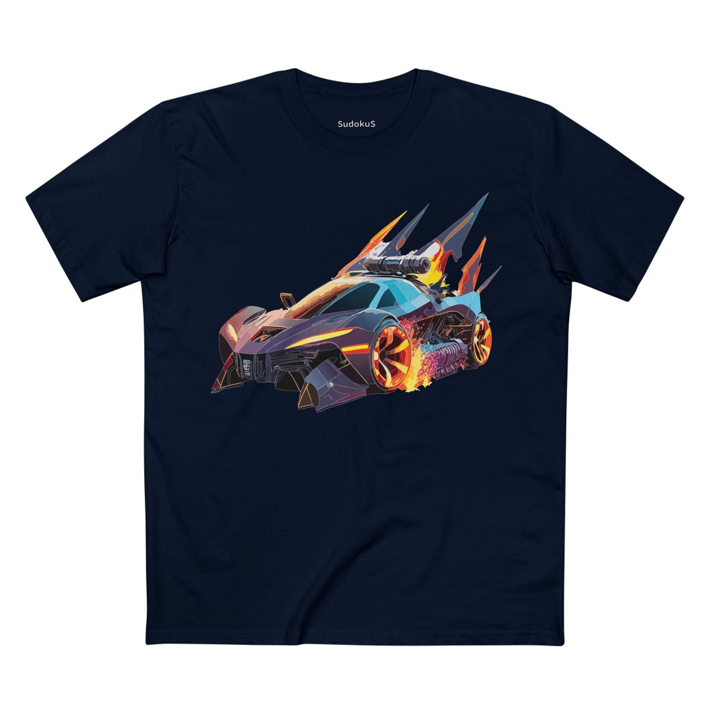 Car Graphic Unisex 100 Cotton Staple Tee 1