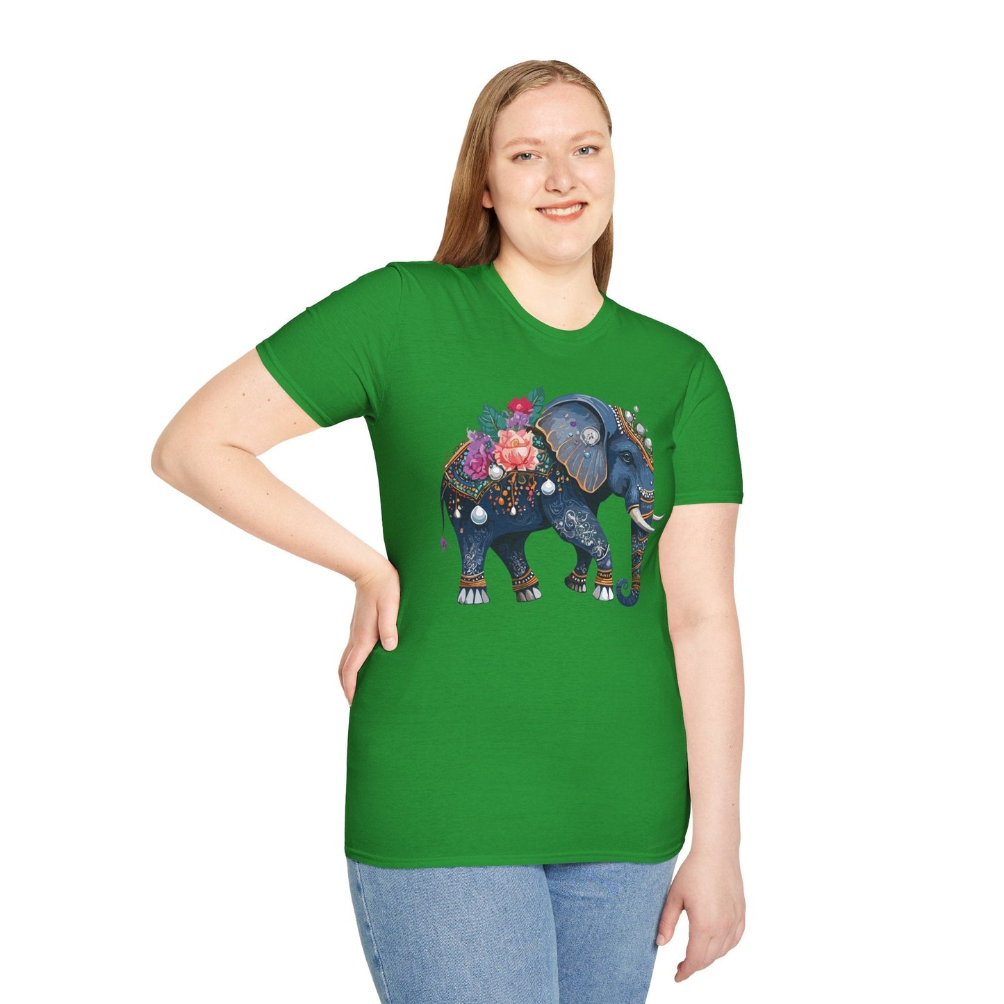 Elephant T Shirt Unisex Softstyle Tee Gildan 64000 100 Percent Cotton Comfort Everyday