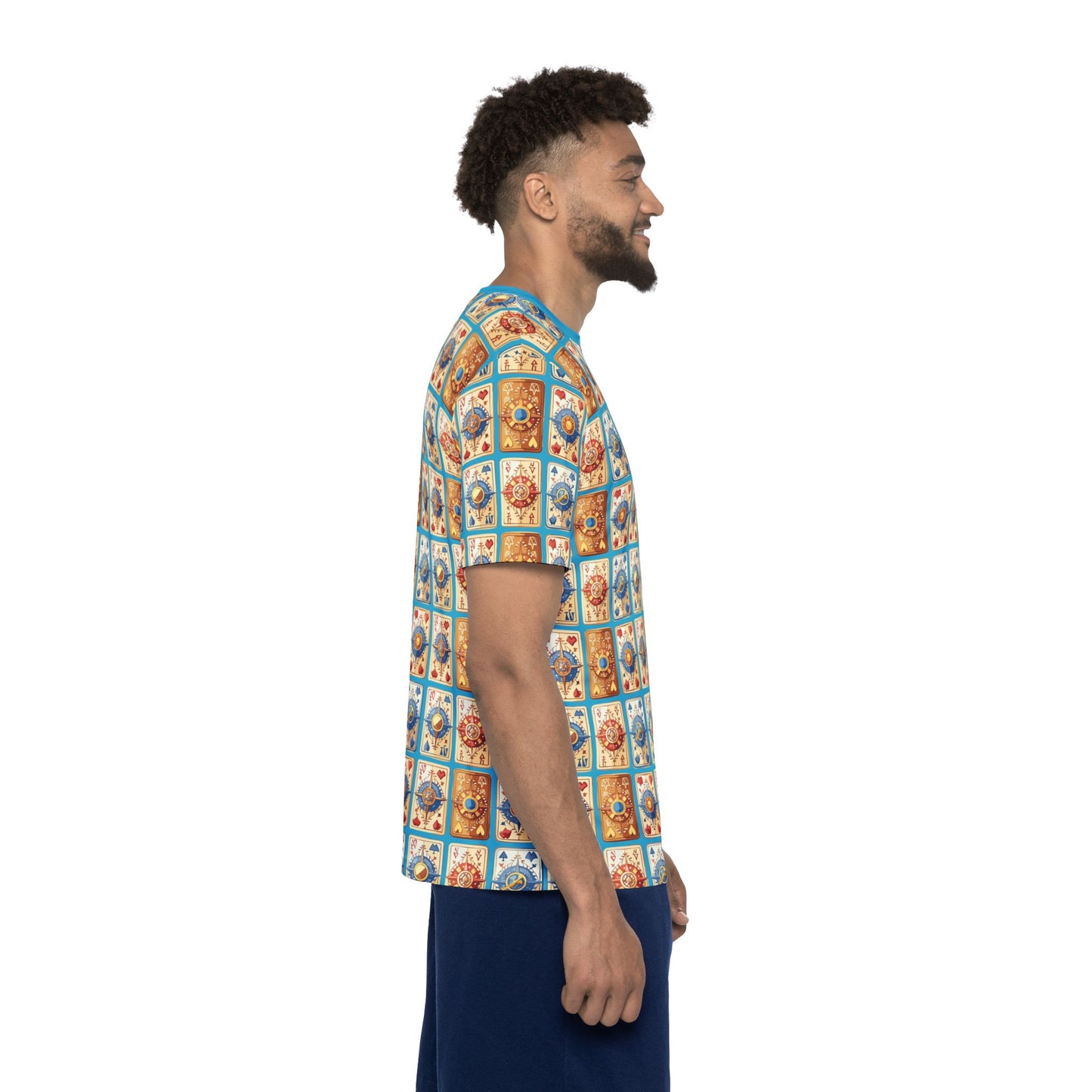 Unisex Poly T-Shirt with Abstract Graphic Design Print