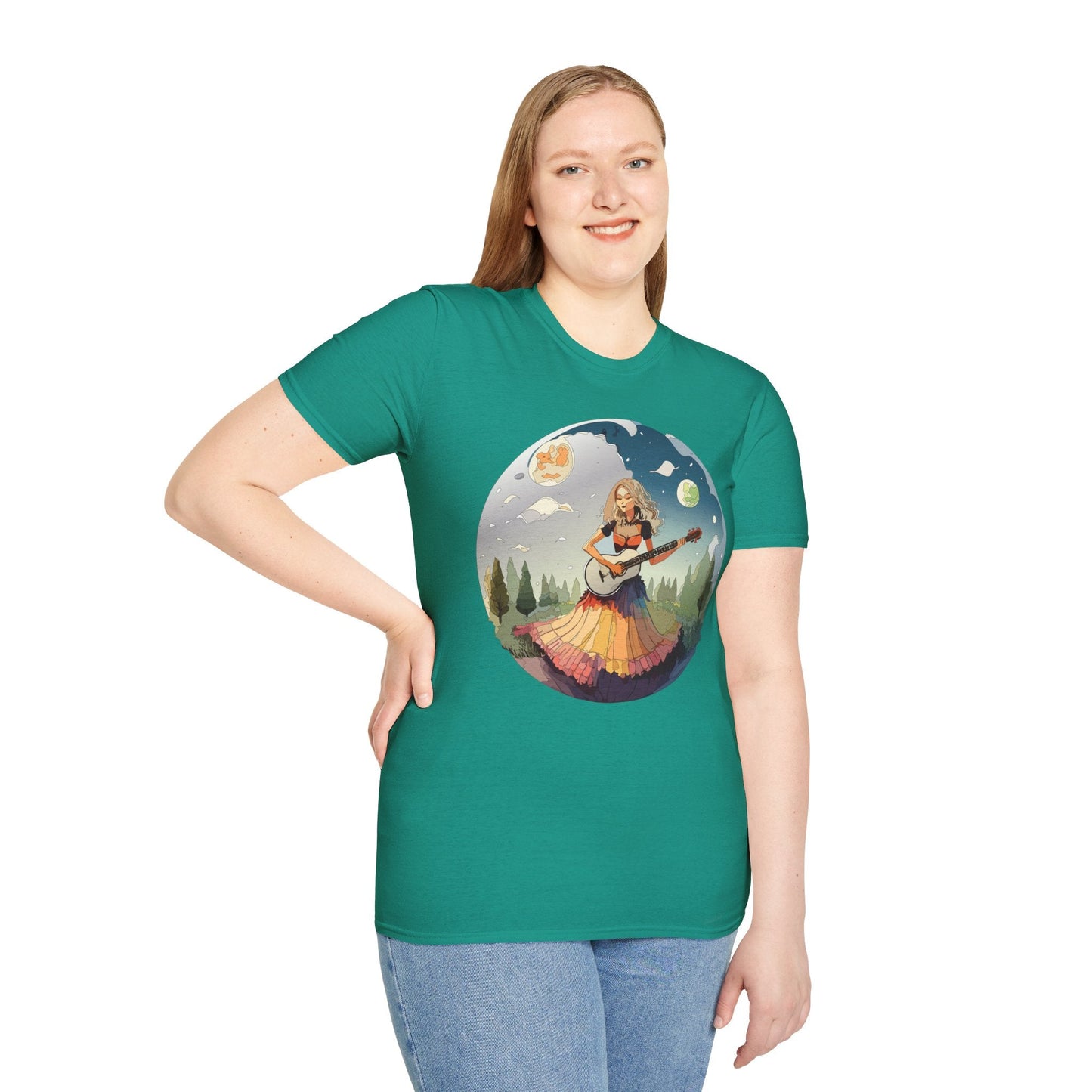 Womens Graphic T Shirts Art Design Tee Softstyle 64000 Ring Spun Cotton Comfort Everyday