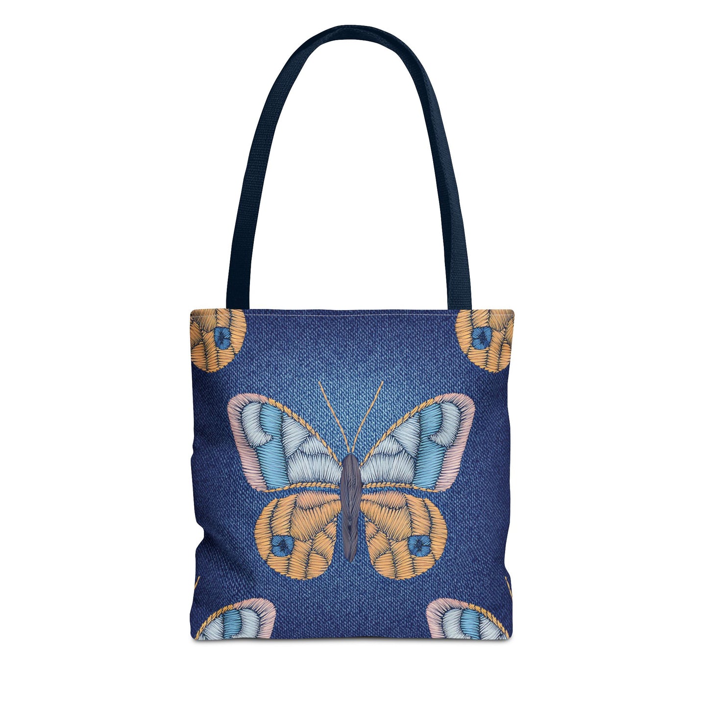 Denim Fabric Imitation Print Unisex Canvas Bag Poly Spun 3 Sizes Tote Bag 175