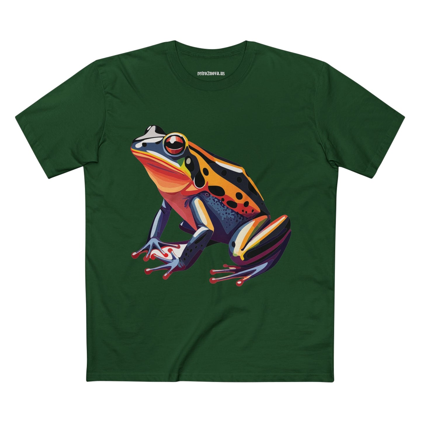 Unisex Frog Animal Shirt Premium Cotton Tee With Original Art Design Retro2Nova Exclusive Art Collection