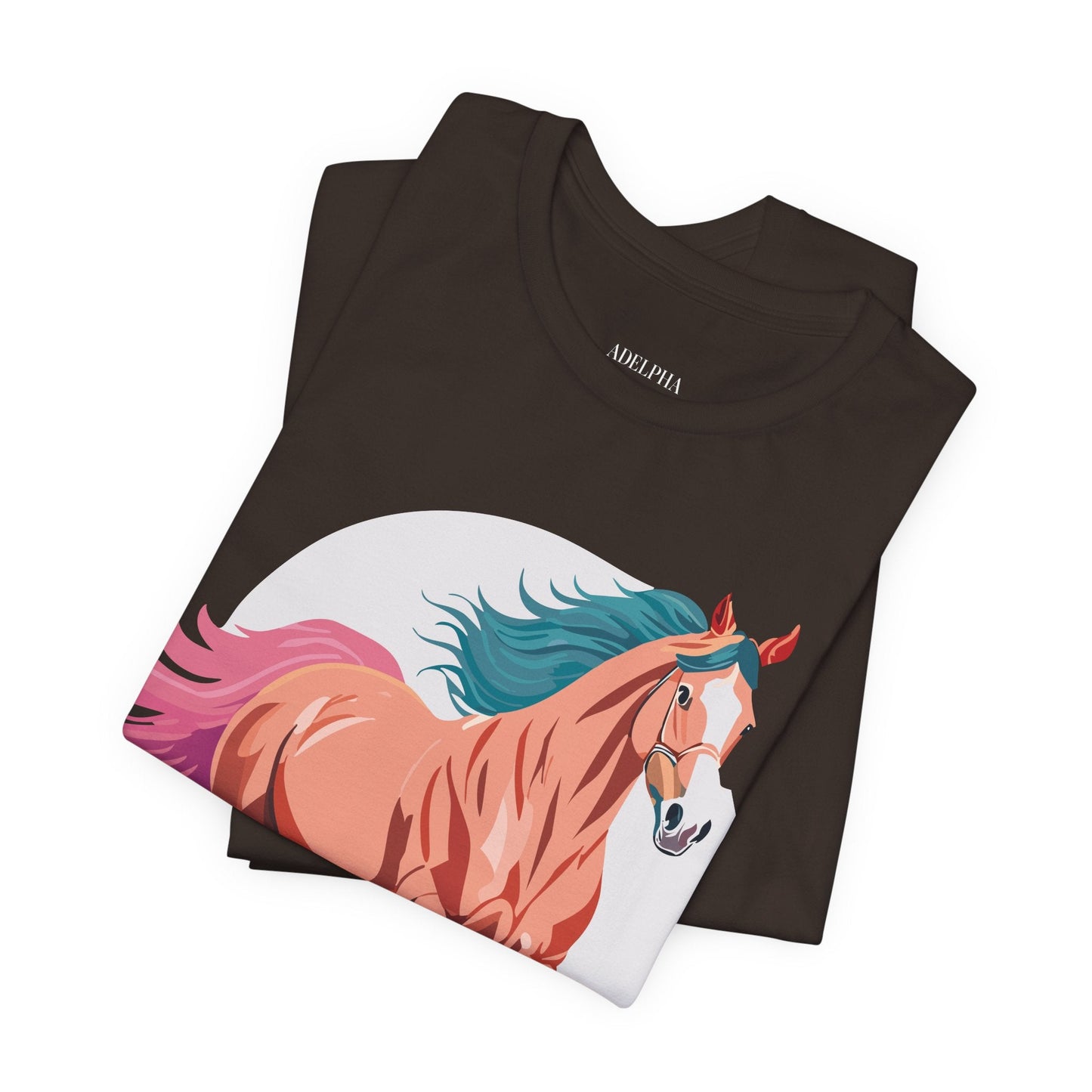 Horse Graphic T Shirt Unisex Adelpha Vintage Inspired Art Design Tee For Everyday Wear