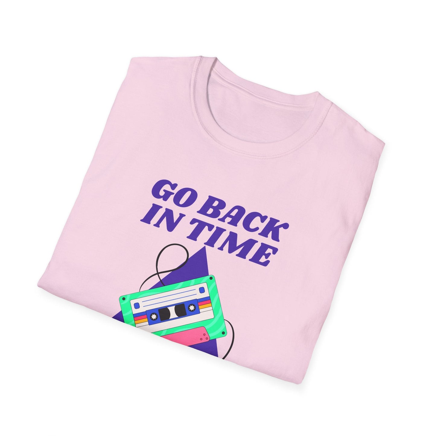 Retro Go Back In Time Cassette T-Shirt Unisex Cotton