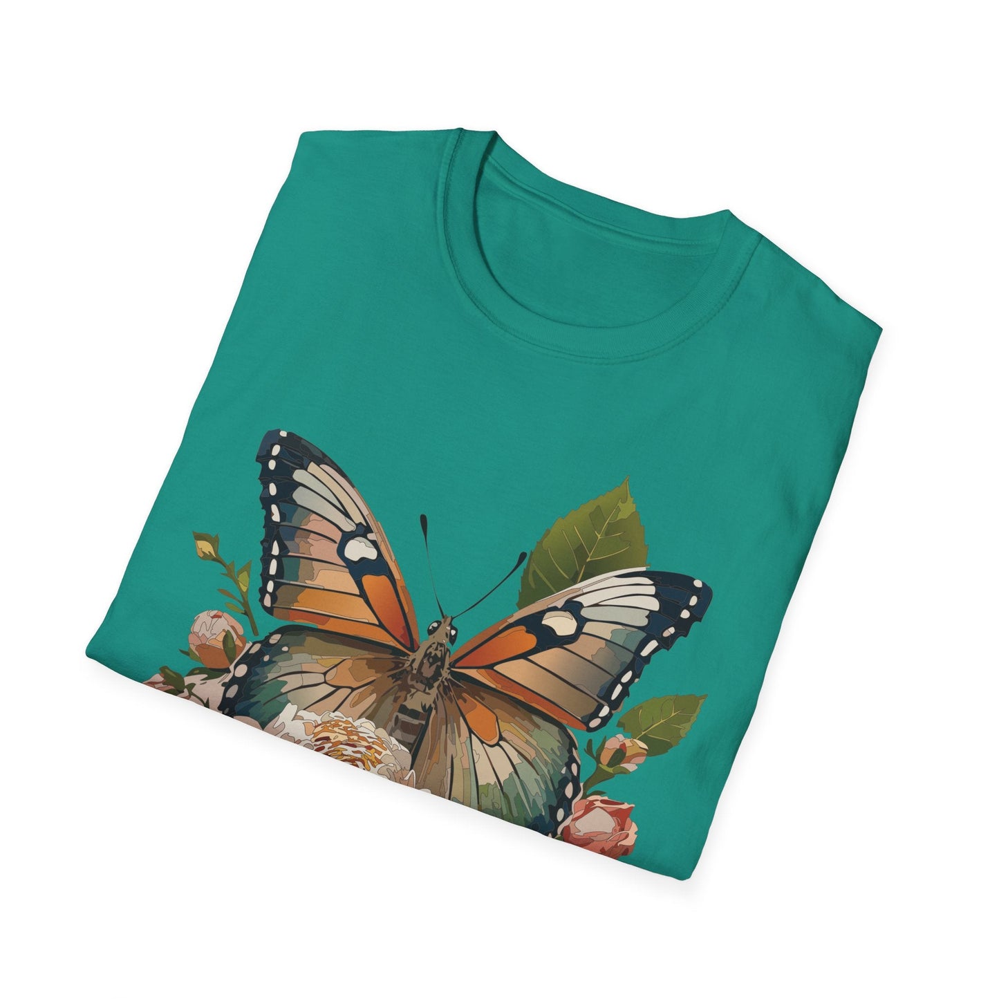 Monarch Butterfly Shirt Unisex Softstyle Cotton Tee Short Sleeve Gildan 64000 Everyday Wear