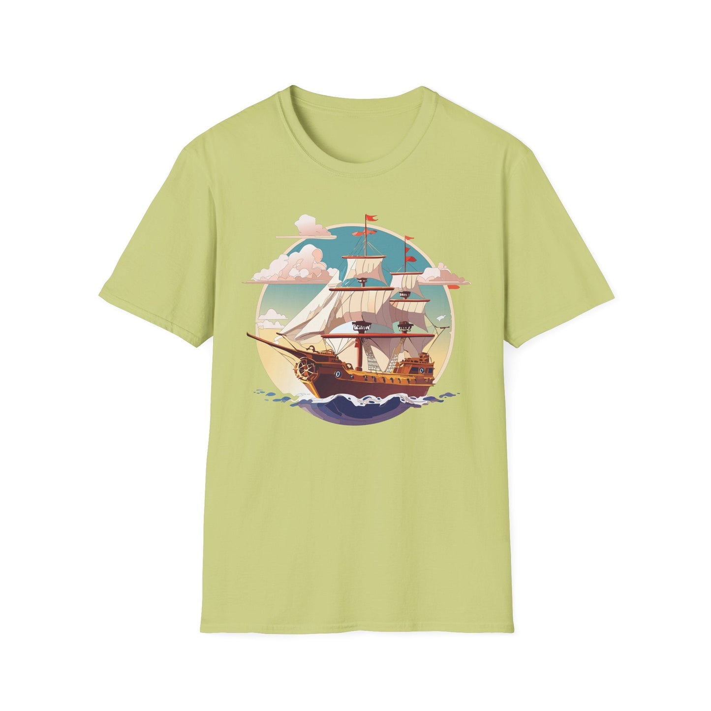Unisex Ship T Shirts Frigate Vessel Tee Shirt Gildan Softstyle 64000 Cotton Comfort Premium Tee