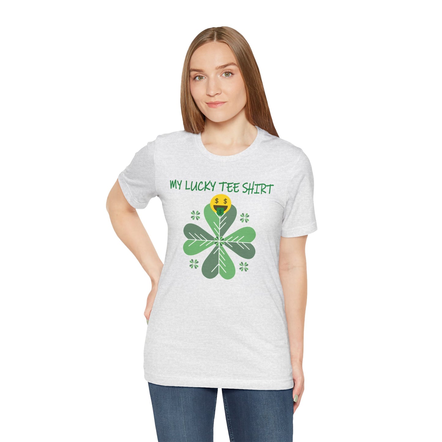 Unisex Cotton Tee Shirt with Lucky Prints