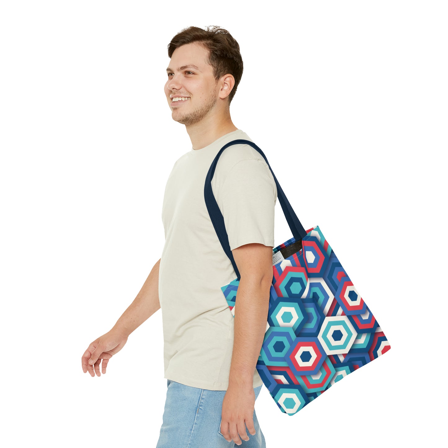 Canvas Bag with Abstract Prints