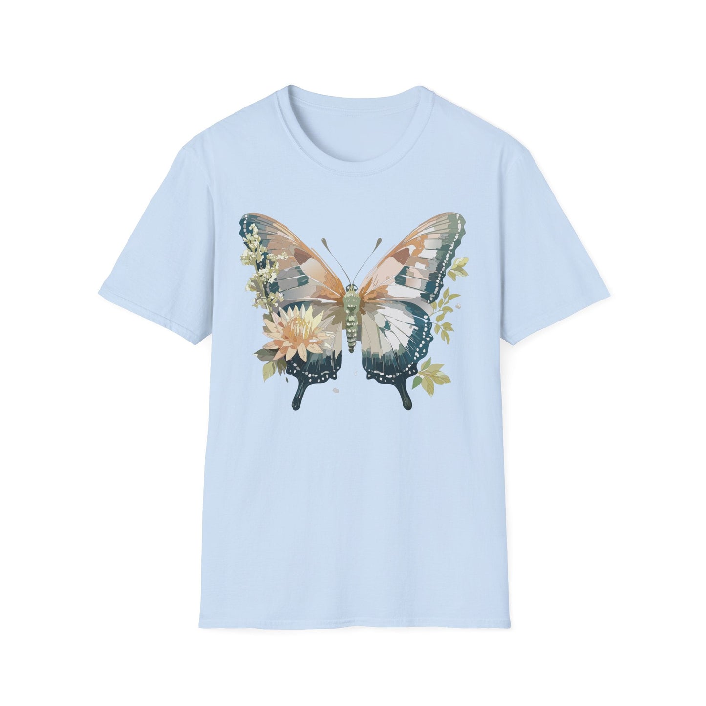 Unisex Butterfly Shirt Monarch Butterfly Tee Softstyle Gildan 64000 100 Cotton Breathable