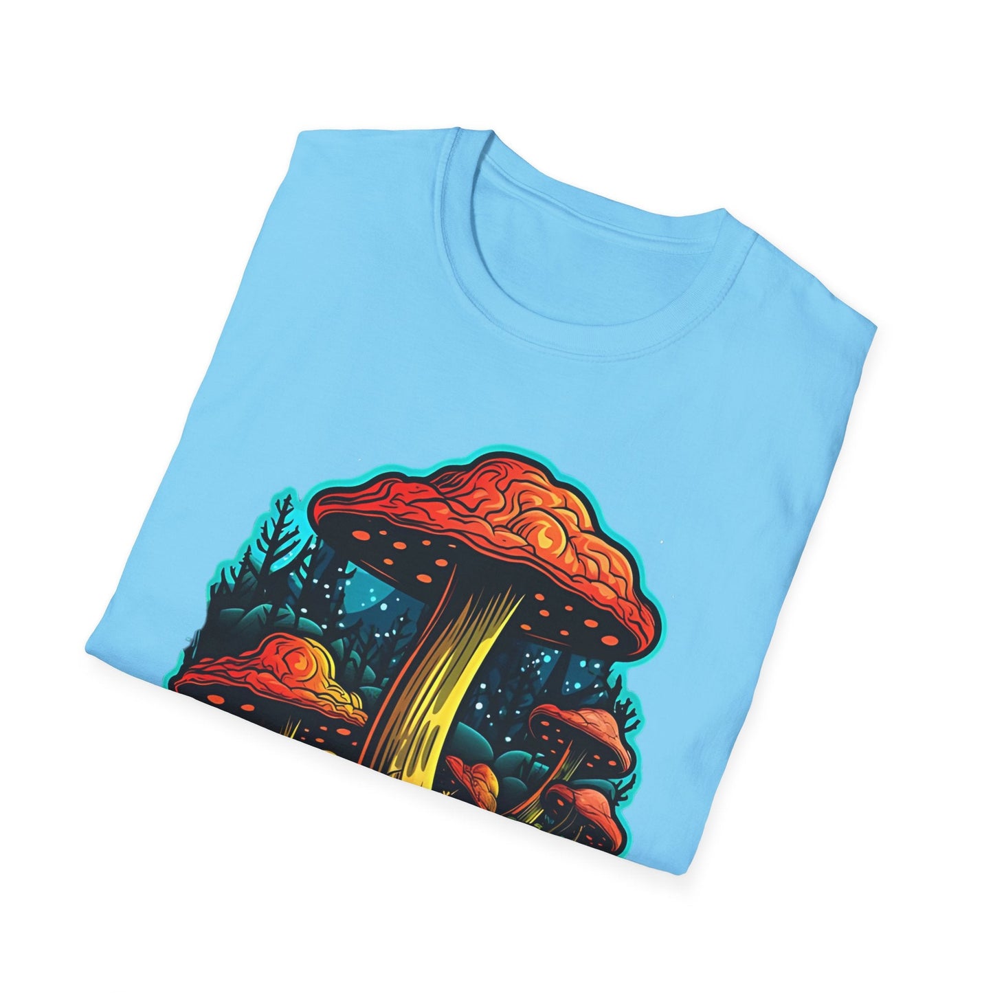 Mashroom Tee Shirt Unisex Softstyle 64000 With Funny Mashroom Fungus Graphic Design