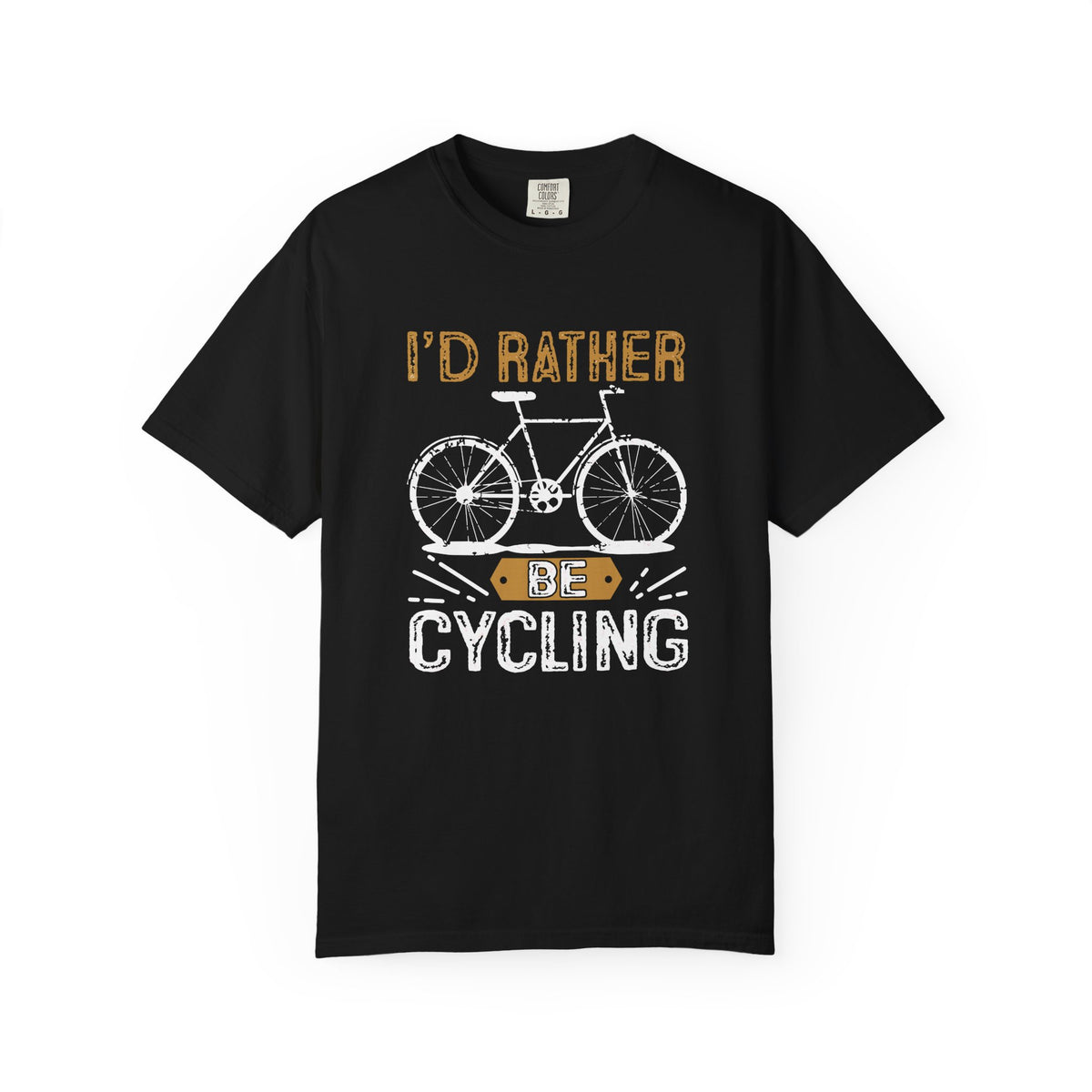 Id Rather Be Cycling Bicycle Graphic Unisex Comfort Colors Garment-Dyed Heavyweight 100 Cotton Art Design T-Shirt w58