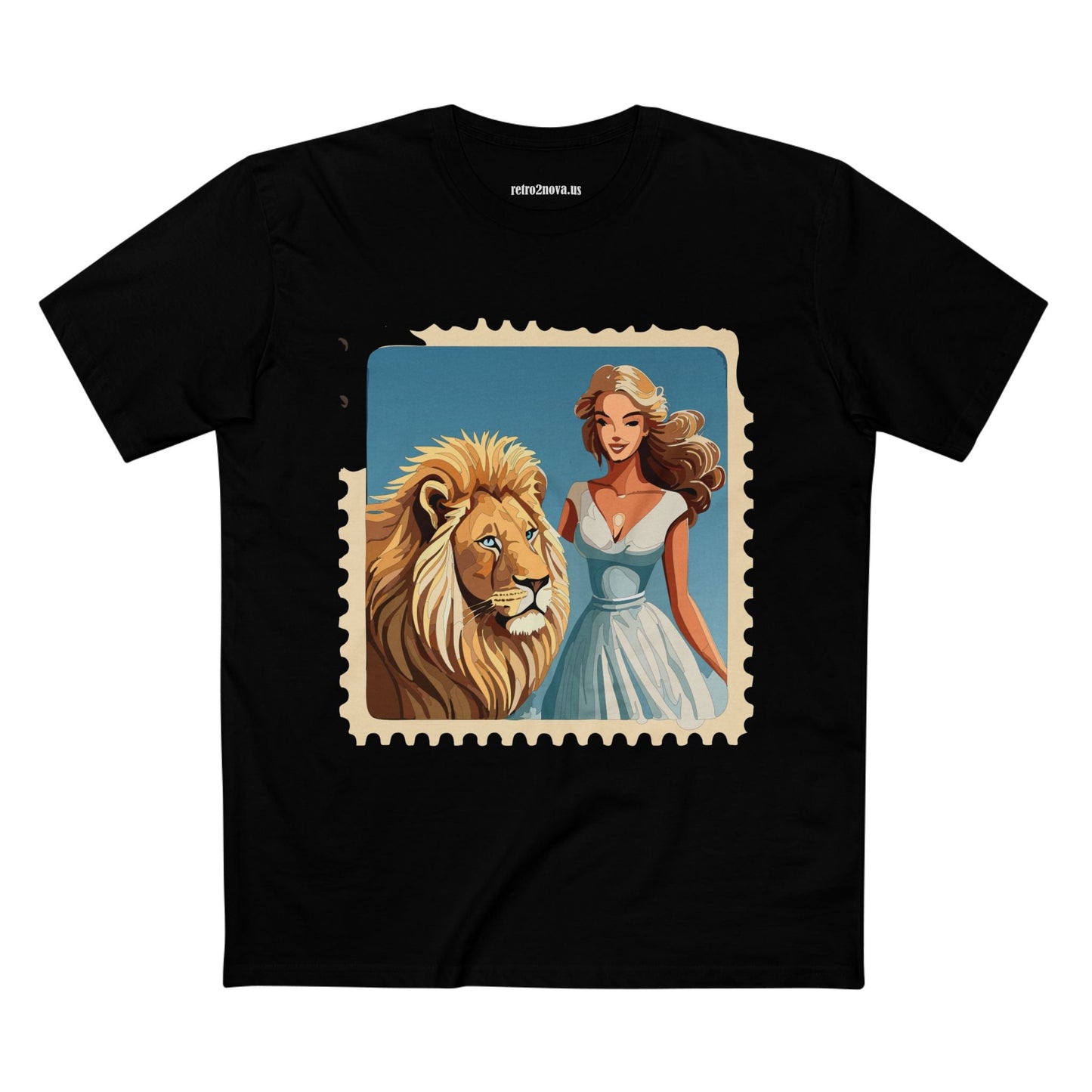 Postage Stamp Shirt Unisex Premium Cotton Tee With Original Art Design Retro2Nova PS54