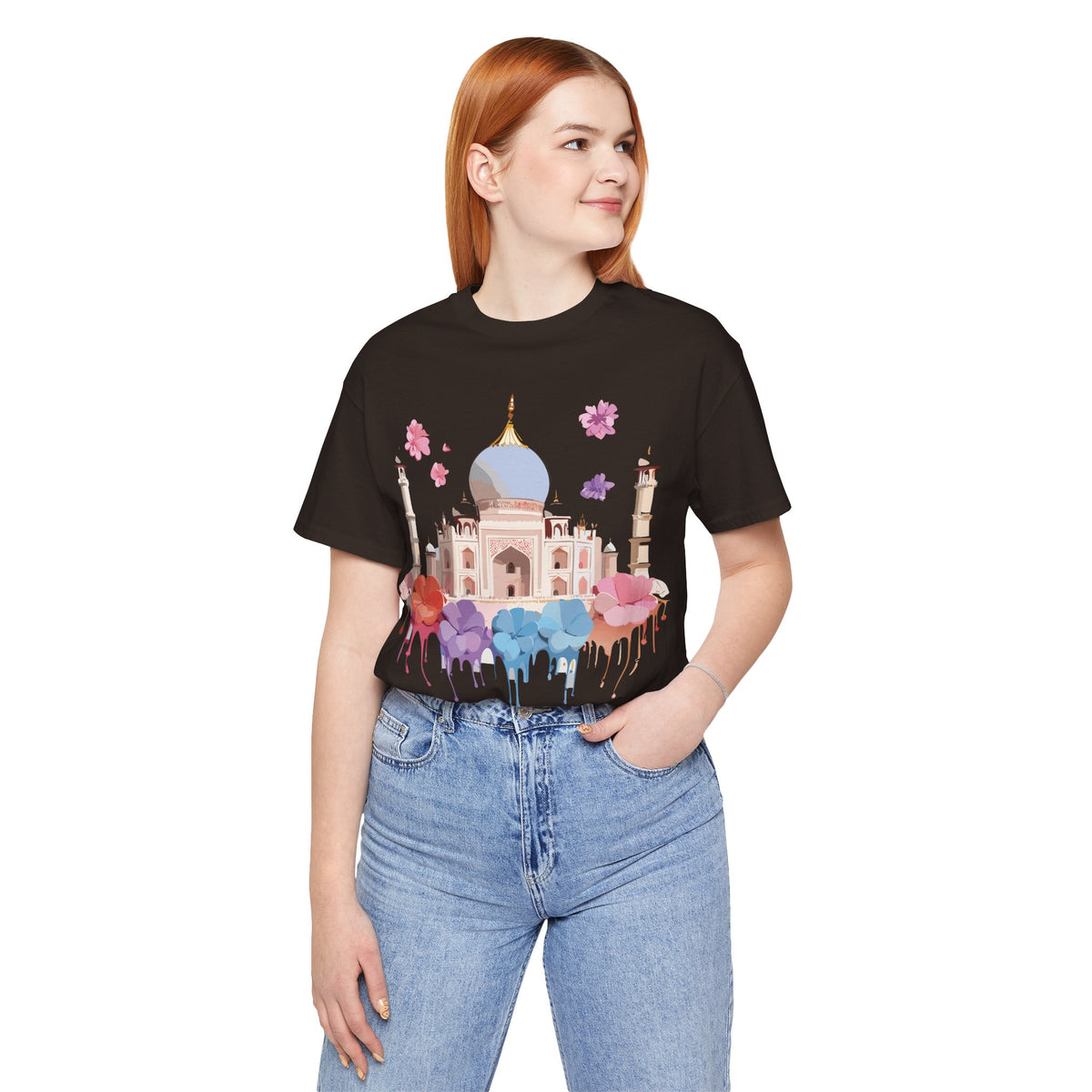 Unisex Cotton Bella+Canvas Tee with Taj Mahal
