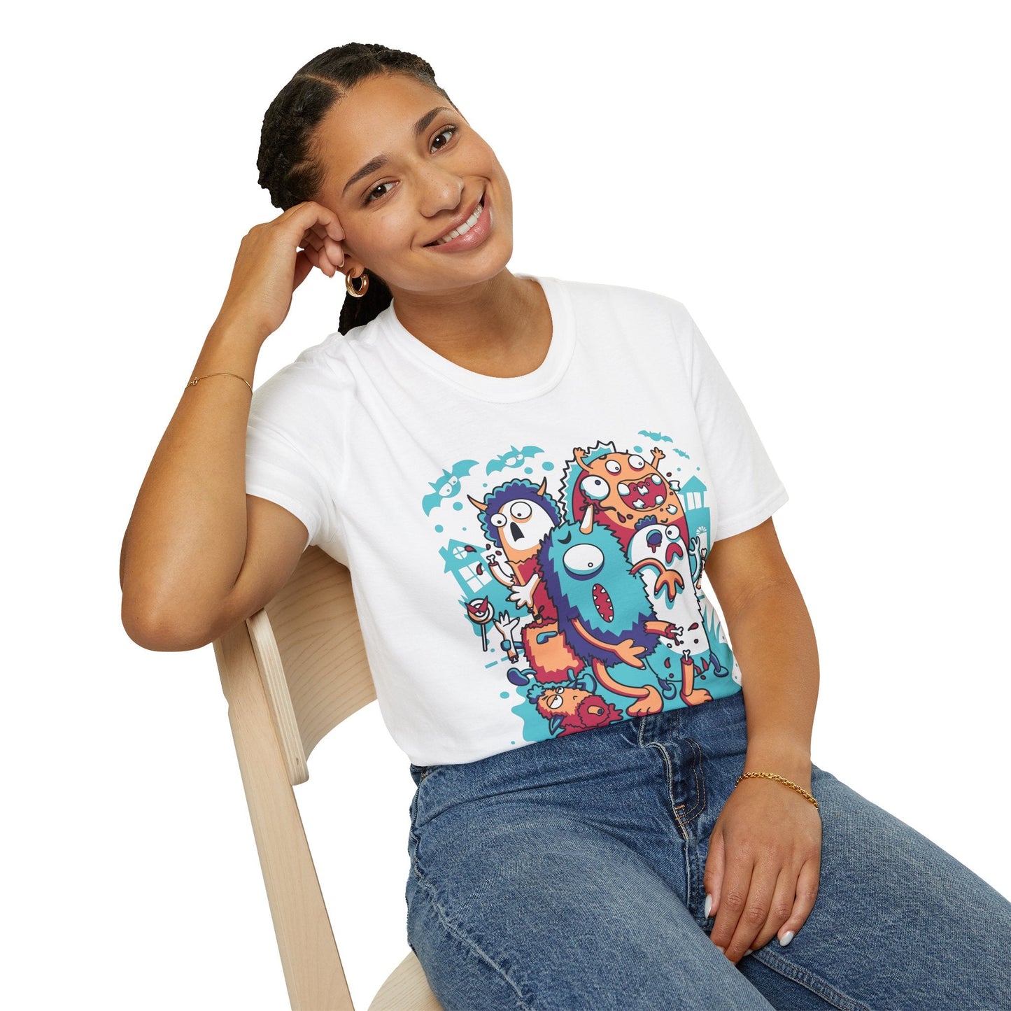 Cartoon T Shirt Animation Tee Funny Graphic Unisex Softstyle 100 Percent Ring Spun Cotton Tee