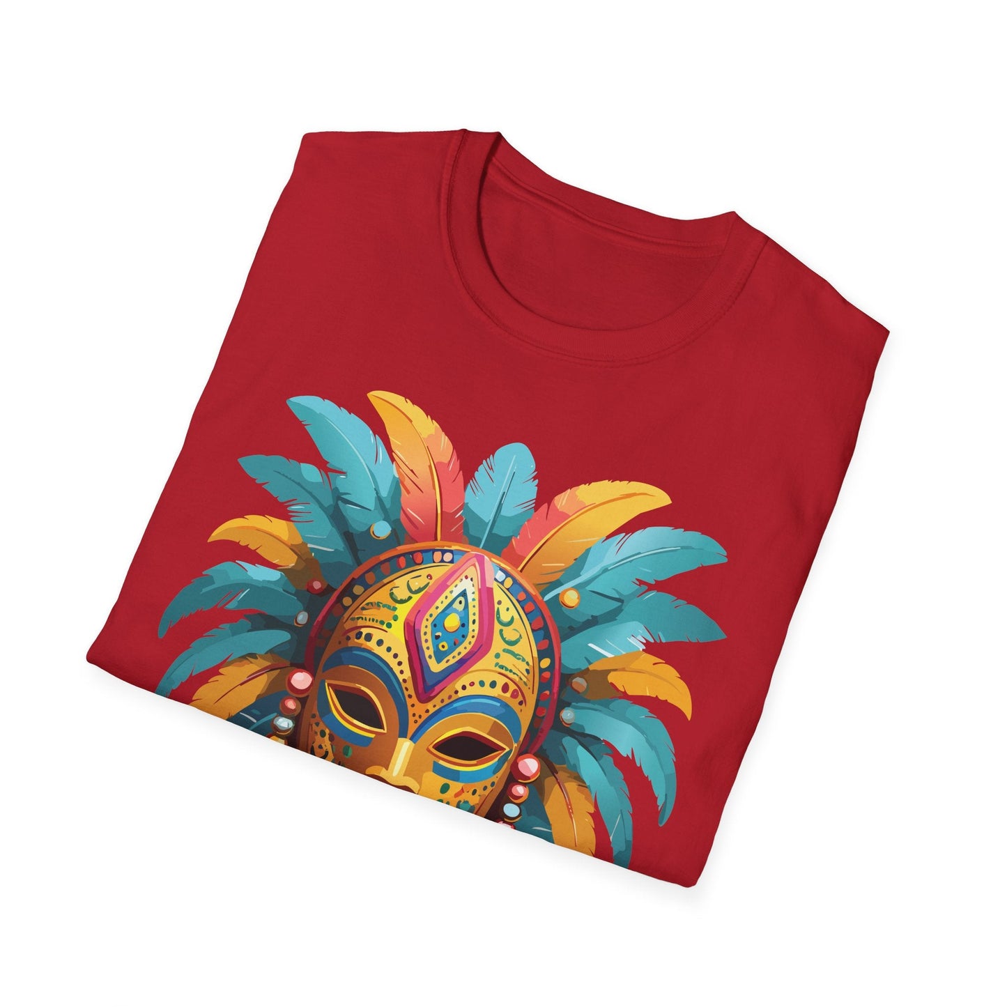 Mask Graphic Unisex Cotton Masquerade Design Artwork Tee 25
