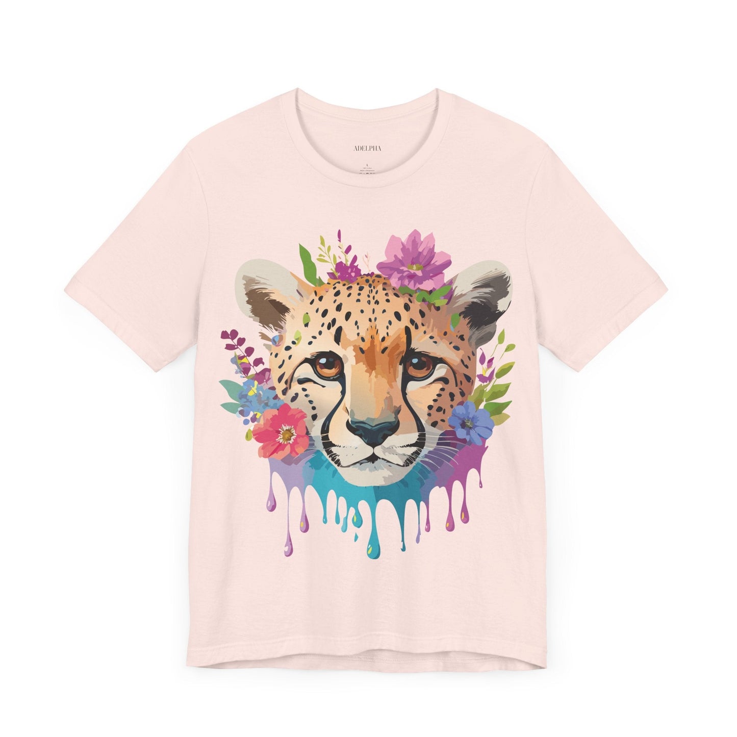 Adelpha Graphic Tee Cheetah Art Design Unisex Short Sleeve Shirt