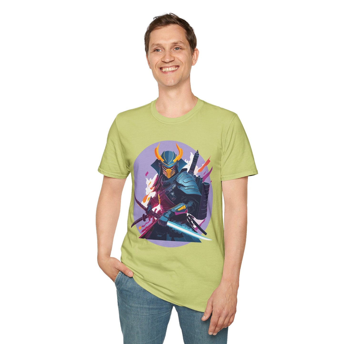 Samurai Shirt Unisex Softstyle Tee 100 Percent Ring Spun Cotton Comfortable Everyday Wear