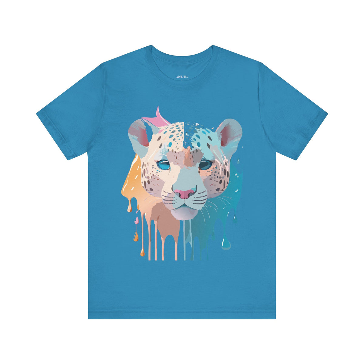Cheetah Graphic Unisex Cotton Bella+Canvas Tee with Art Animal Design e8