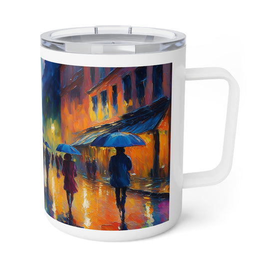 3 Art Design Insulated Coffee Mug Clear Lid 10oz Insulated Coffee Mug 10oz