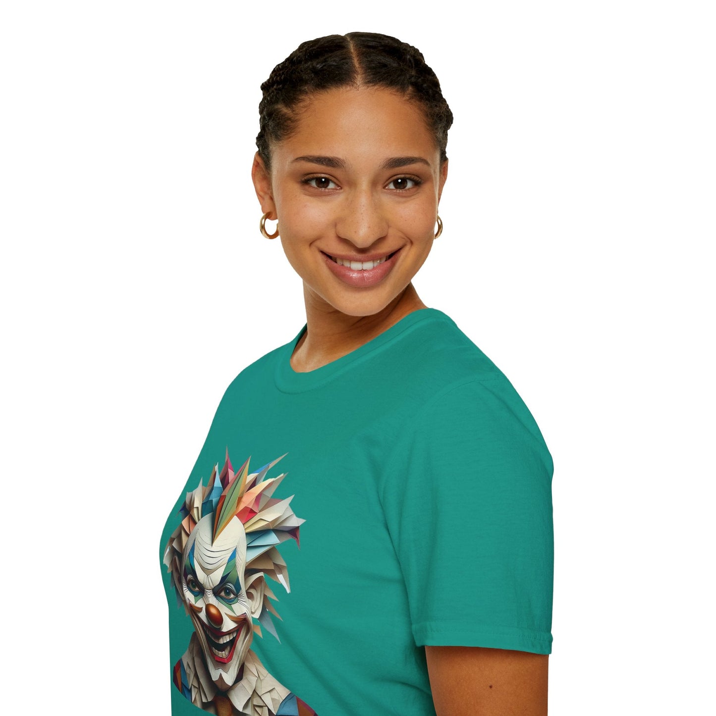 Clown Shirt Unisex Funny Circus Tee Gildan Softstyle 64000 Short Sleeve Cotton Tee