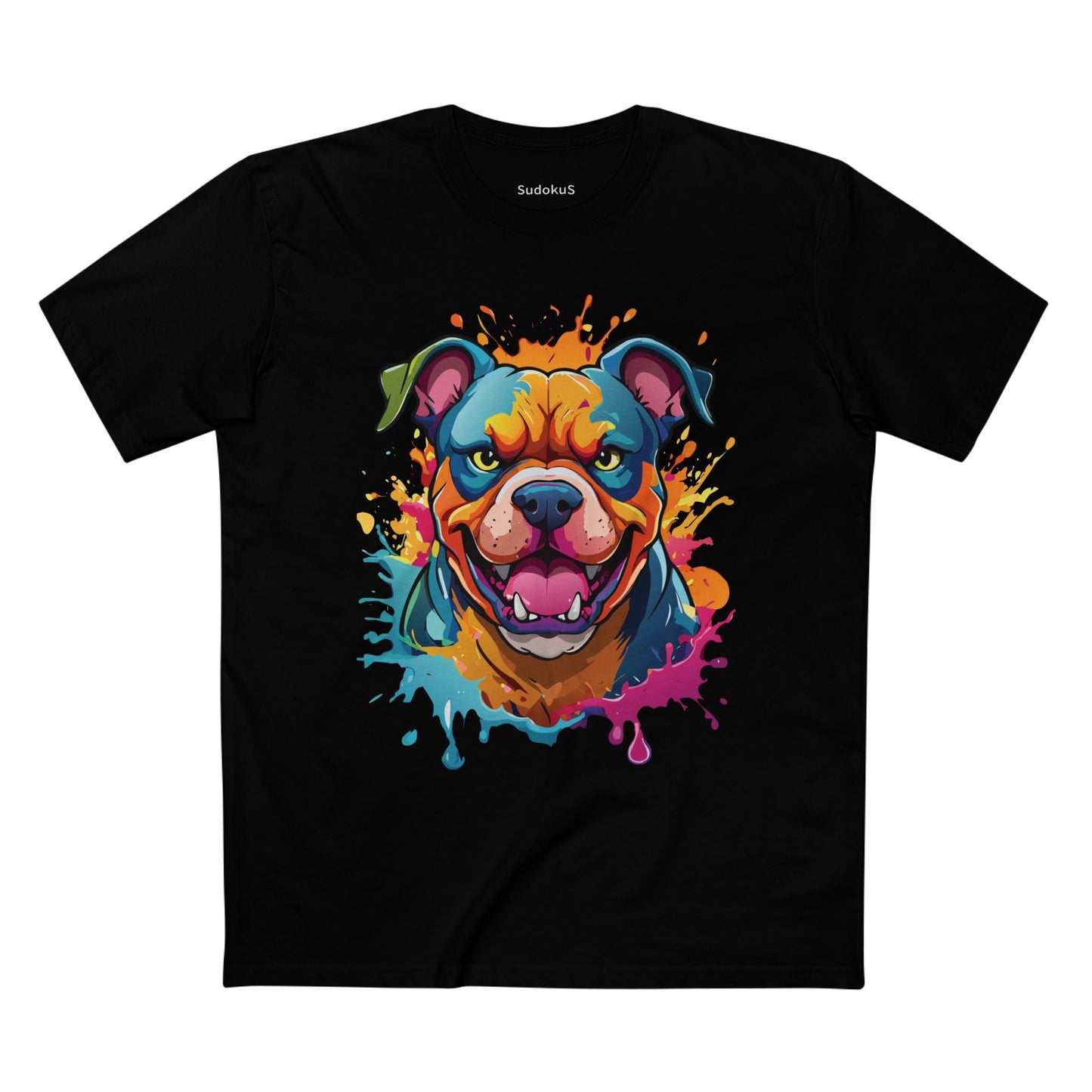 Dog Graphic Unisex 100 Cotton Staple Tee with Animal Design Artwork 35