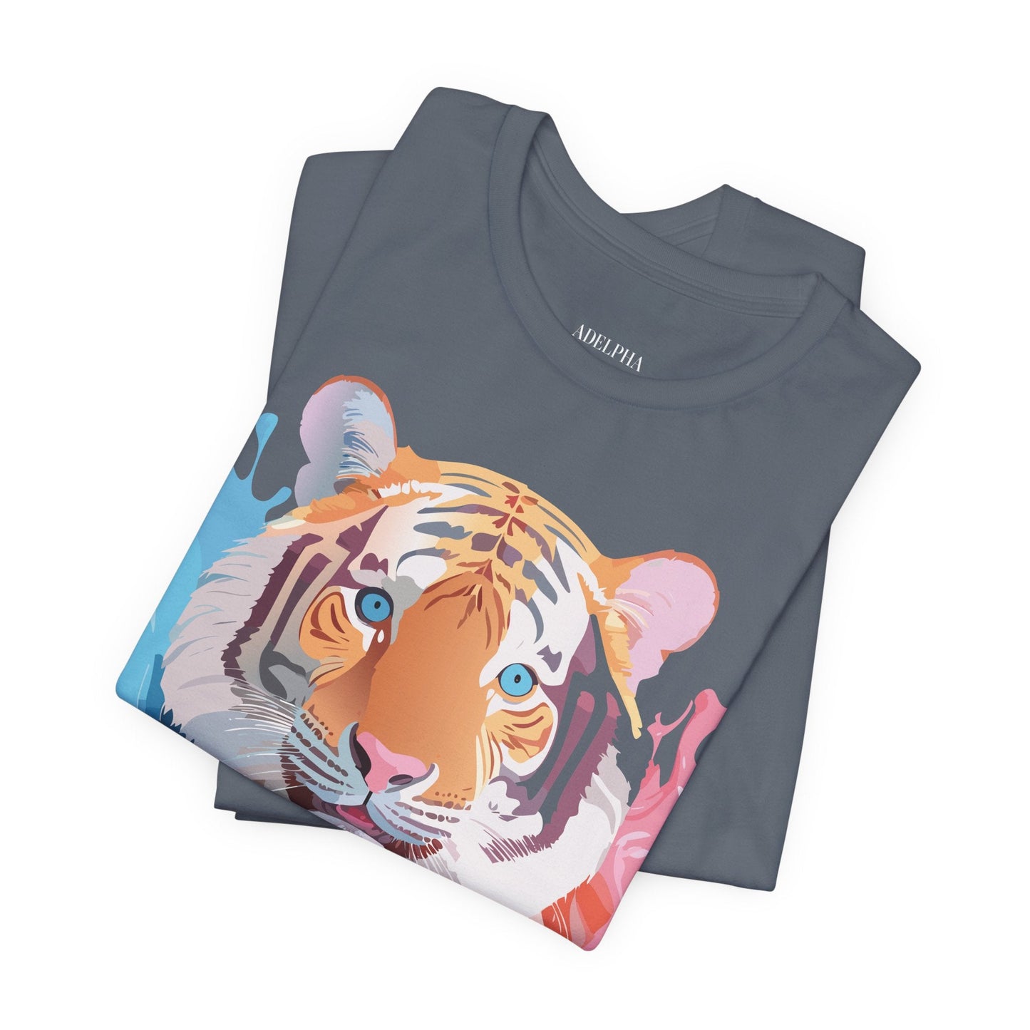 Adelpha Tiger Graphic Tee Premium Unisex Jersey Short Sleeve With Vintage Artwork