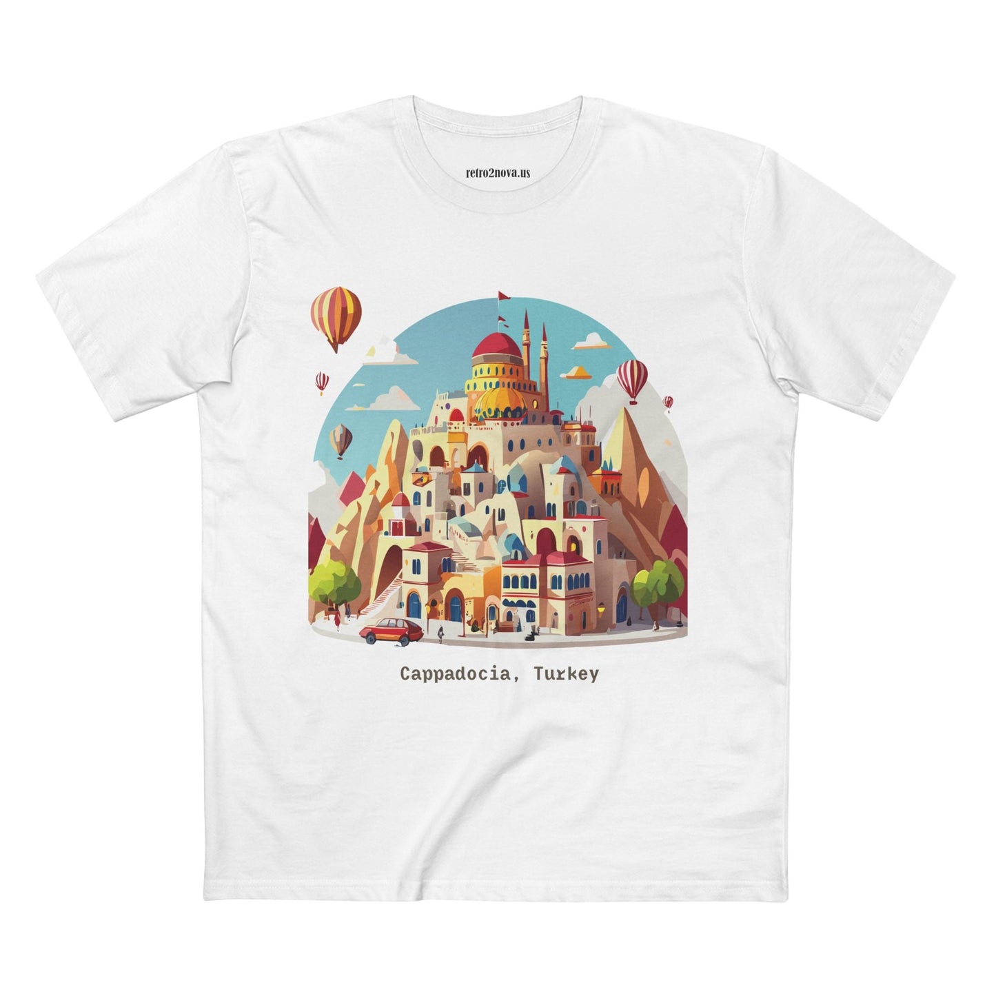 Cappadocia Travel Shirt Unisex Premium Cotton Art Tee From Retro2Nova TT 52 Collection