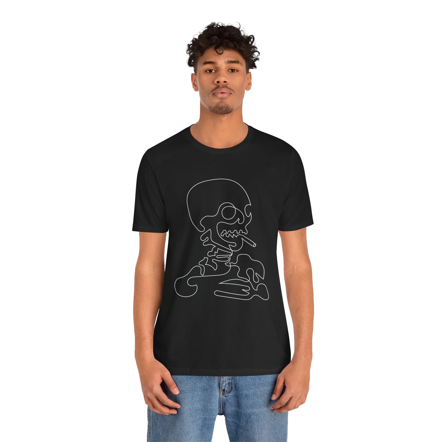 Unisex Cotton Tee Shirt with Skull