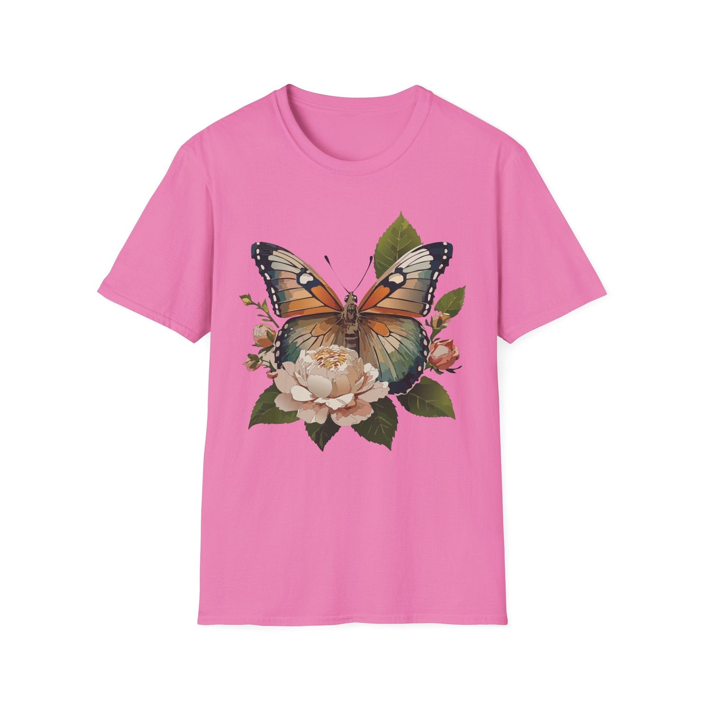 Monarch Butterfly Shirt Unisex Softstyle Cotton Tee Short Sleeve Gildan 64000 Everyday Wear
